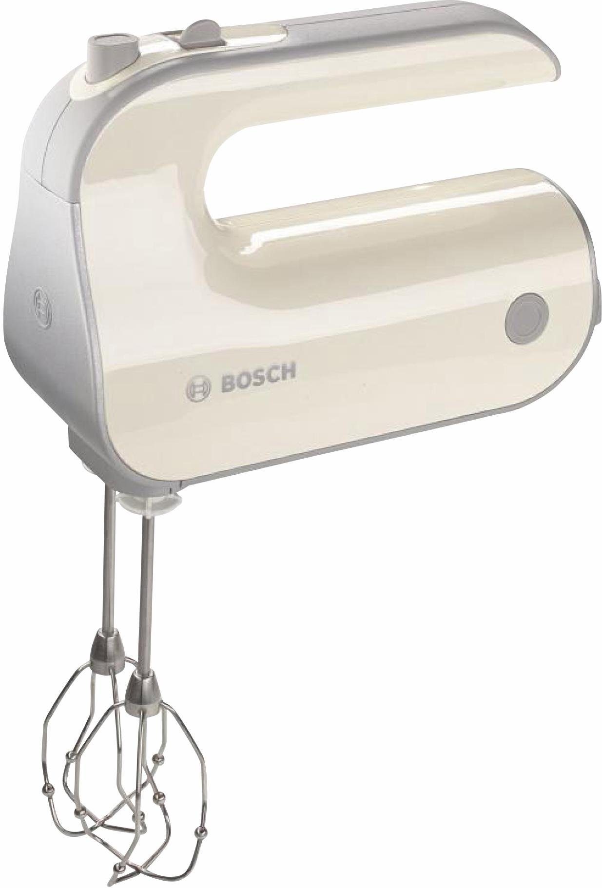 BOSCH Handmixer Styline MFQ40301, Edelst. Rührbesen/Knethaken, 5 Stufen, hellgelb, 500 W, Turbostufe, leichtes Gehäuse, Made in Europe