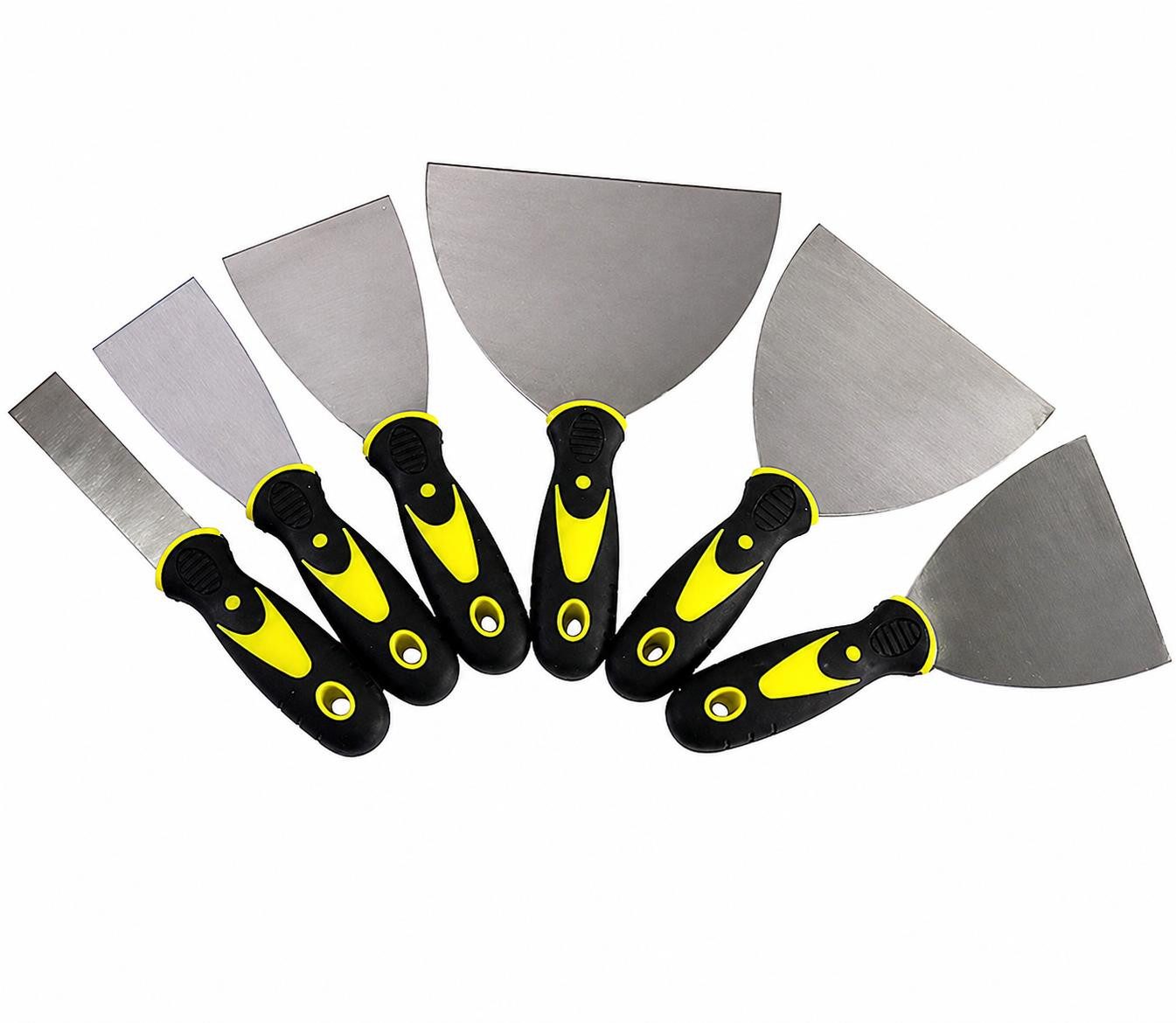 BAYLI Malerspachtel 6-teiliges Set Malerspachtel mit Kunststoffgriff, 6 Spachteln in versc