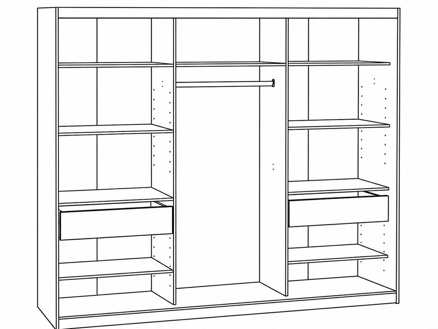 A&J MöbelLand GmbH Schiebetürenschrank TOP Moderner 3-türiger Kleiderschrank mit Spiegel (TOP ANGEBOT! Geräumiger Schrank mit einer Breite von 200 cm ideal zur  – Bild 3 von 5