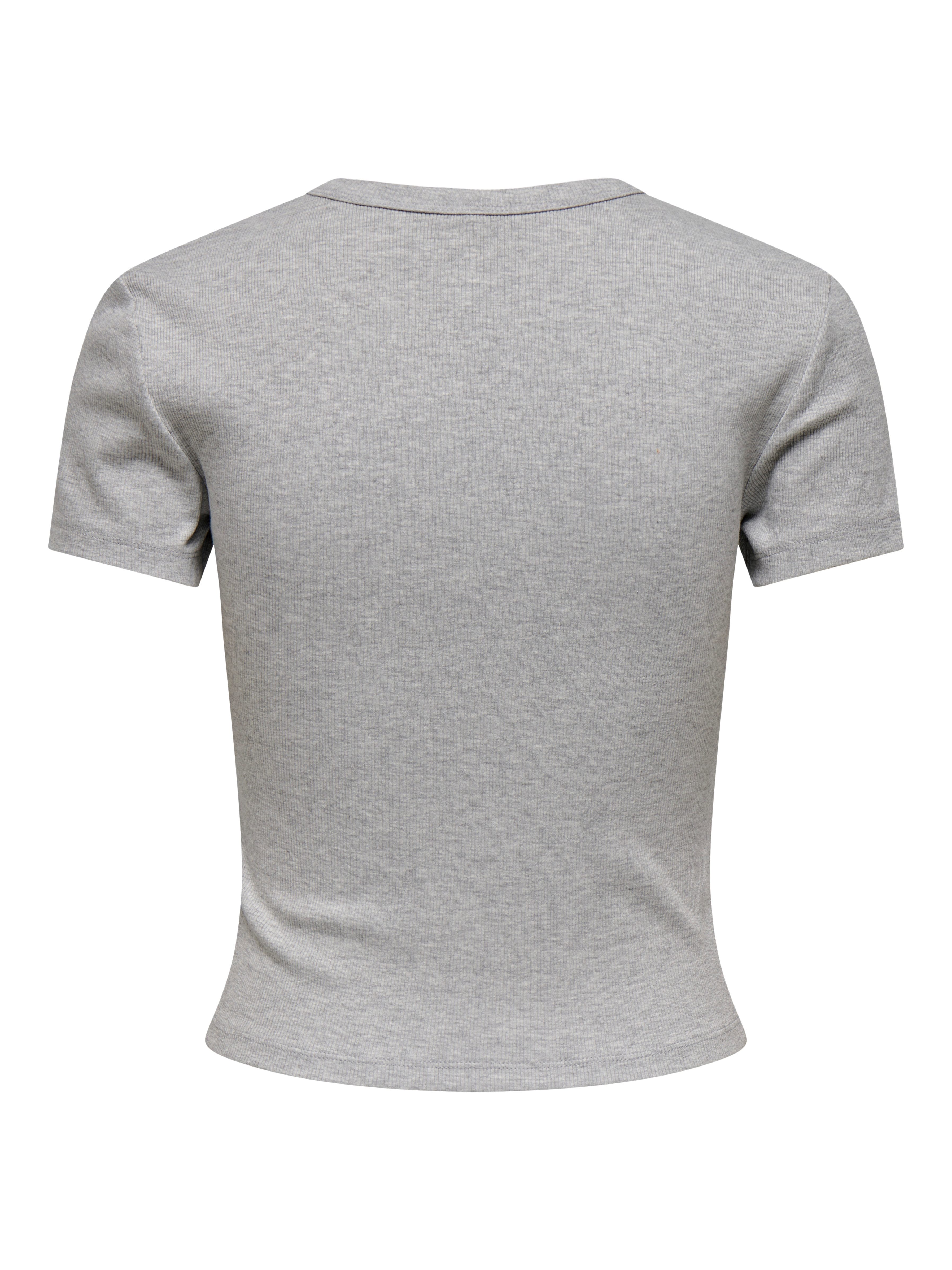 ONLY Kurzarmshirt ONLVAL – Basic-Shirt mit Stretchkomfort für jeden Tag regular fit, modisch, Jersey, Baumwollmischung, Rundhals