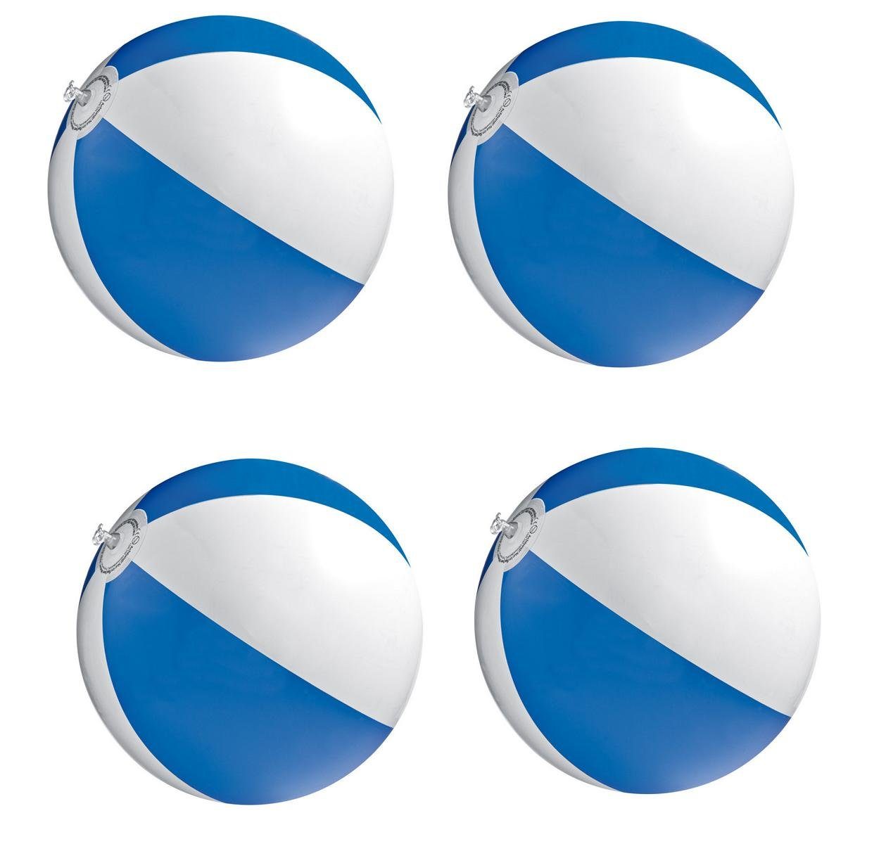 Macma Wasserball 4x Strandball / Wasserball / Farbe: blau-weiß