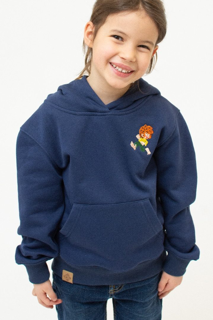 Bavarian Caps Trachtenhemd Hoodie Kids - GRANTLER KLUB: PUMUCKL - dunkelblau, hellblau