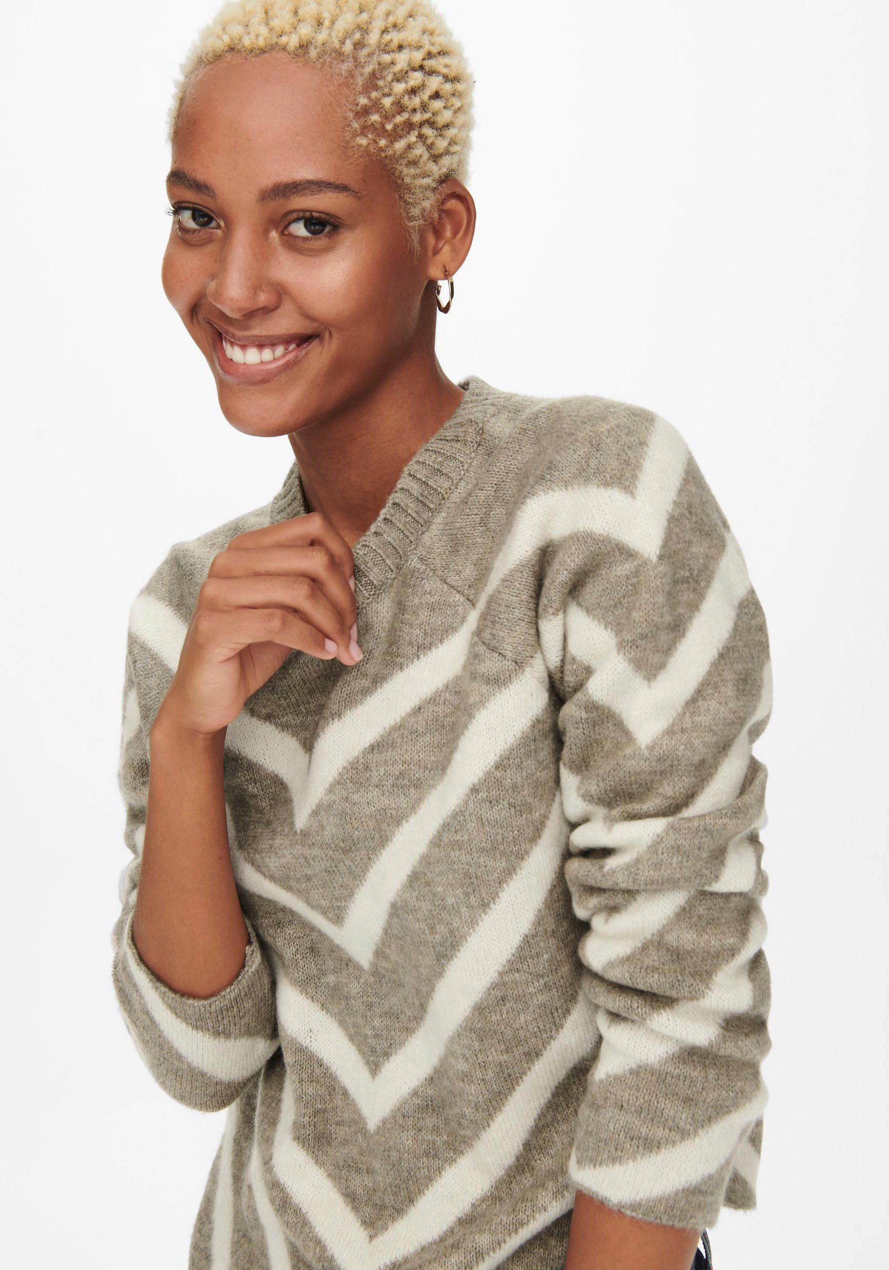 ONLY Strickpullover ONLELIZA L/S PULLOVER KNT NOOS Kunstfaser, regular fit