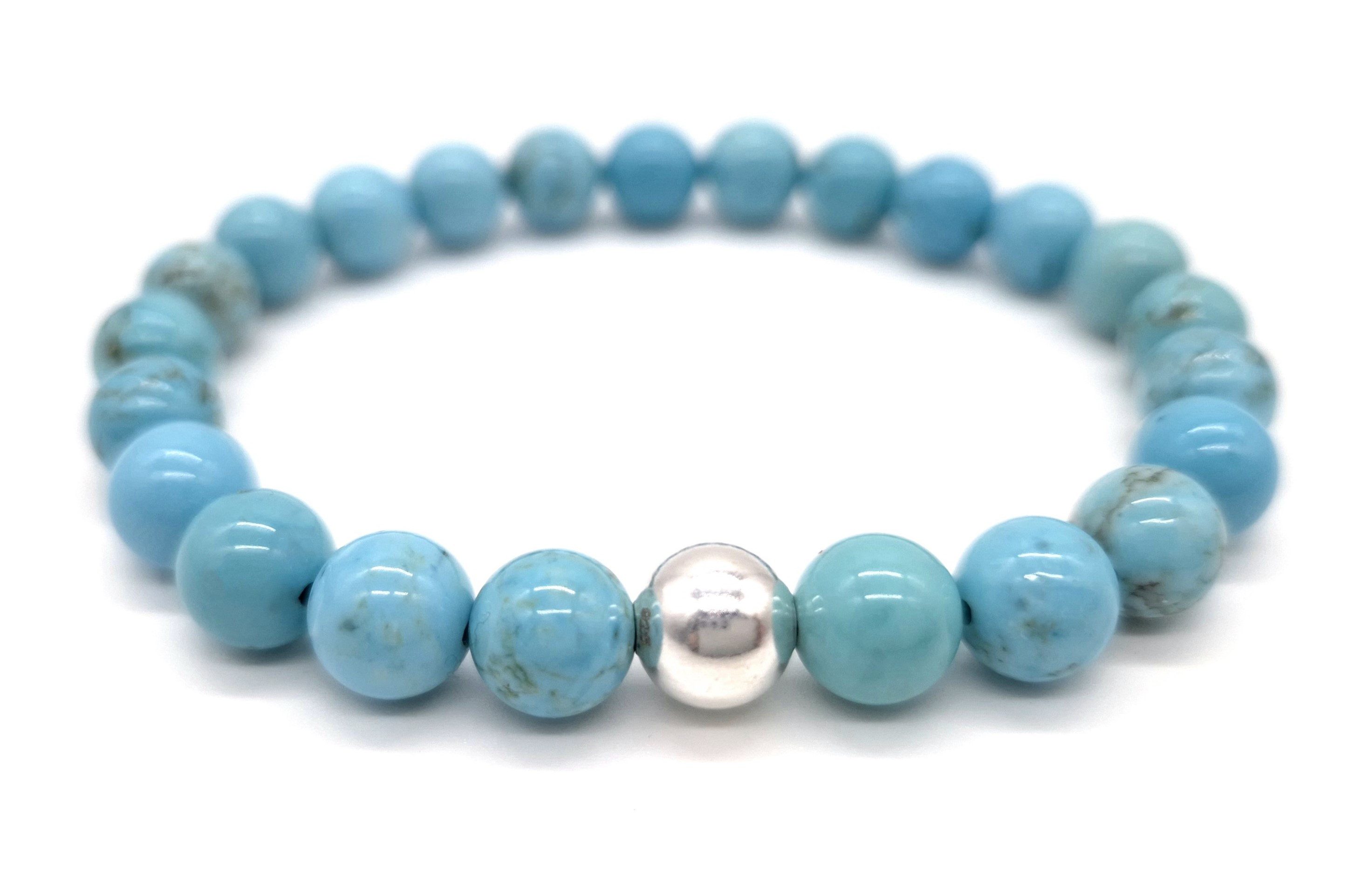 NAHLE Perlenarmband Türkis mit 925 Silberperle Naturstein Armband (inkl. Sc günstig online kaufen