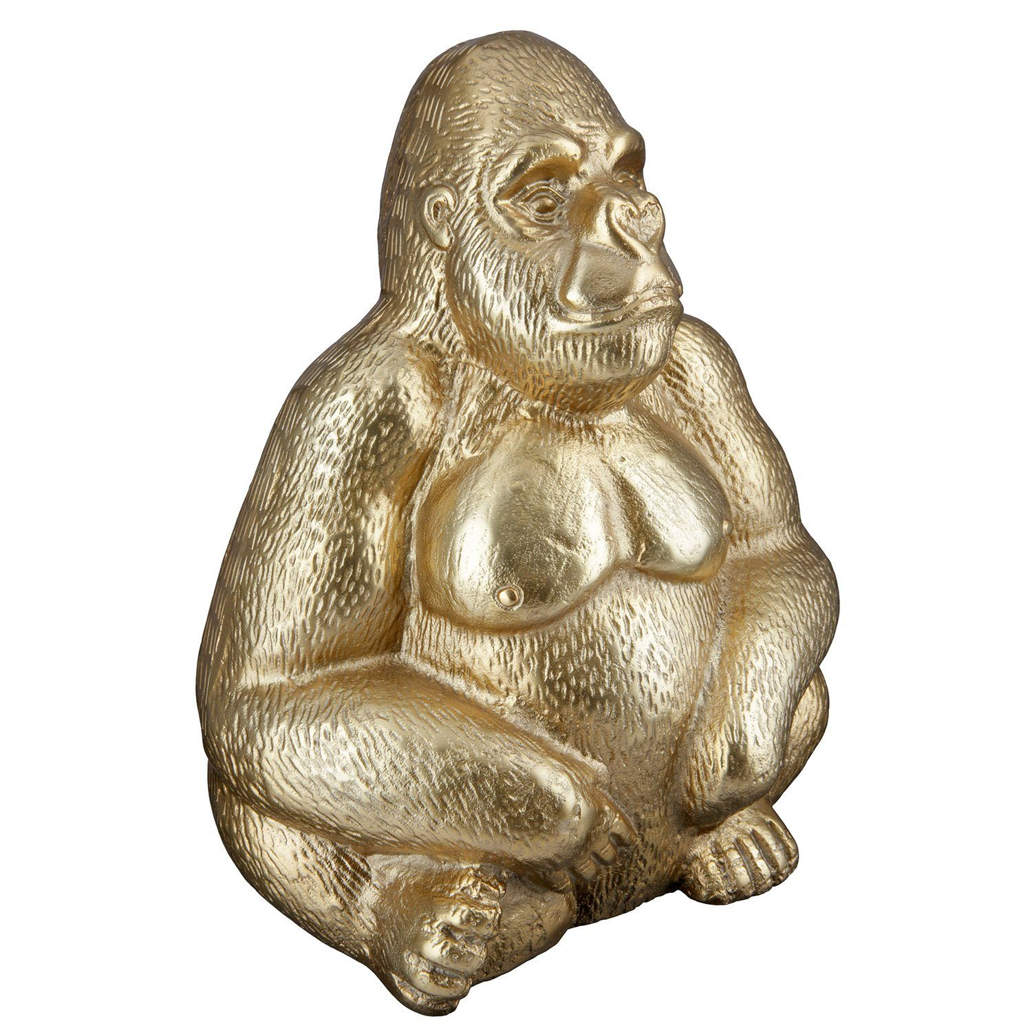 GILDE Tierfigur Skulptur Gorilla (1 St), Maße: H. 27cm x B. 19cm x T. 15cm | Tierfiguren