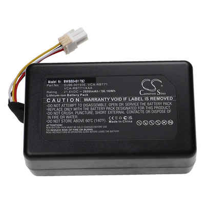 vhbw Ersatz für Samsung DJ96-00193E, VCA-RBT71, VCA-RBT71/XAA für Staubsauger-Akku Li-Ion 2600 mAh (21,6 V)