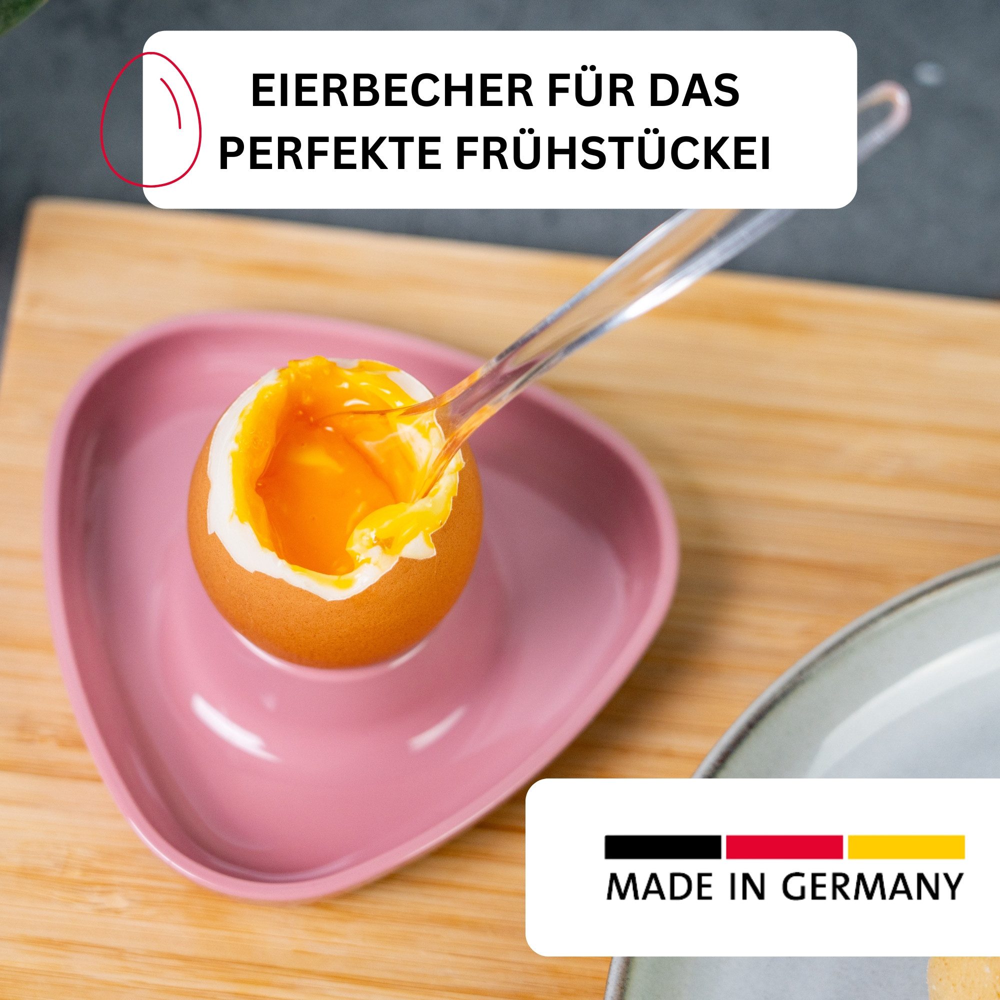 WESTMARK Eierbecher 6 Stk., dreieckig, stapelbar, Tri, Rosa