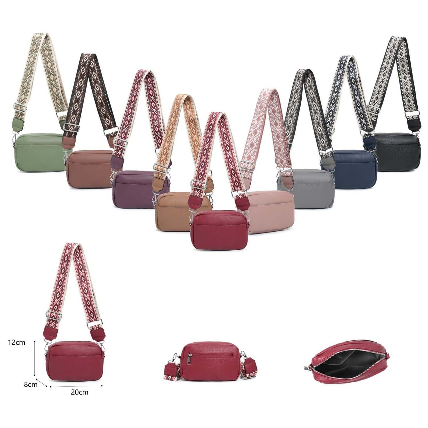 ITALYSHOP24 Schultertasche Damen kleine Umhängetasche CrossBody Crossover H günstig online kaufen