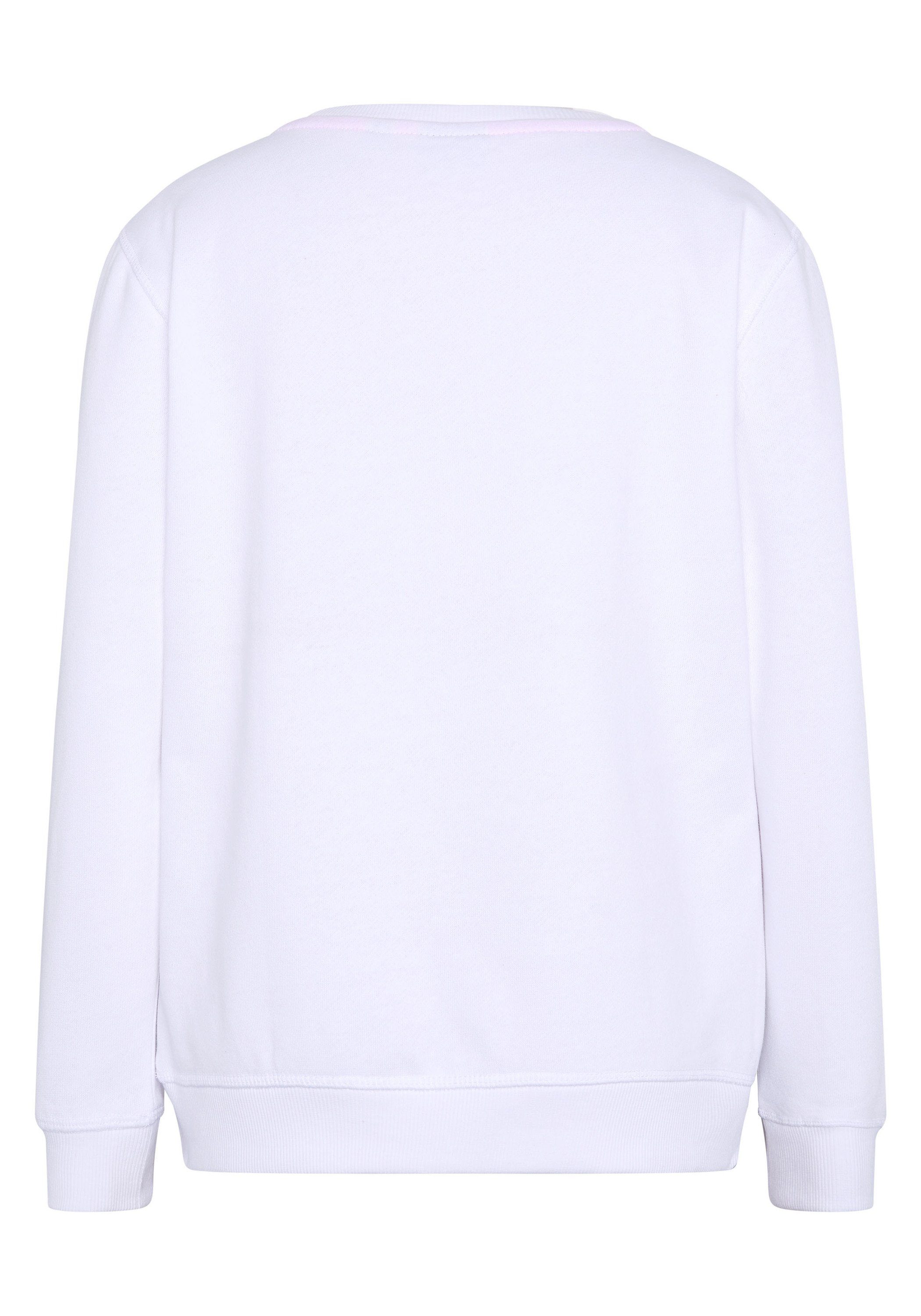 Polo mit Bright Logodesign floralem Sweatshirt 11-0601 Sylt White