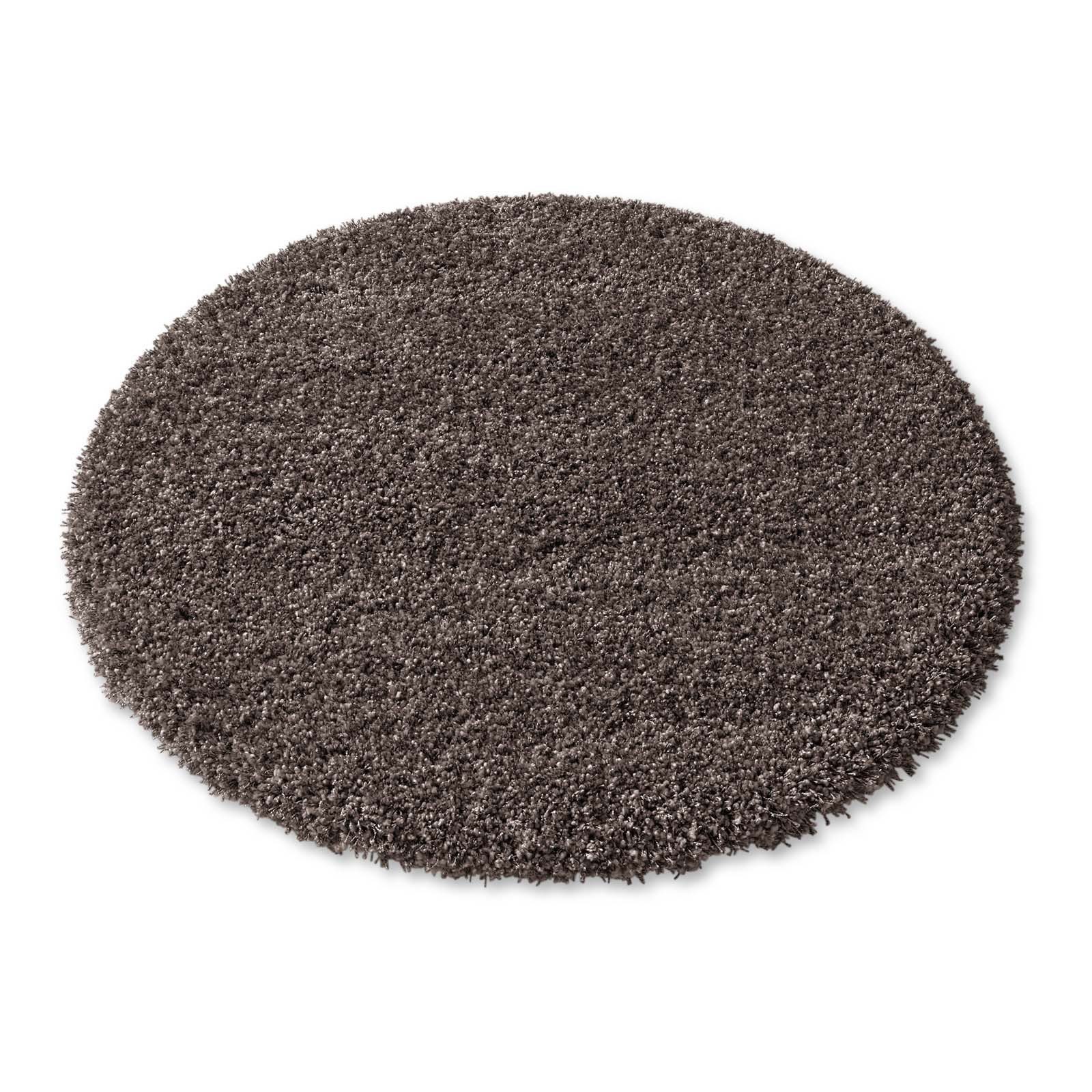 TaraCarpet Langflor-Teppich Ragolle Twilight, rund, Höhe: 60 mm, Shaggy Hochflorteppich anthrazit Wohnzimmer Schlafzimmer 120 rund