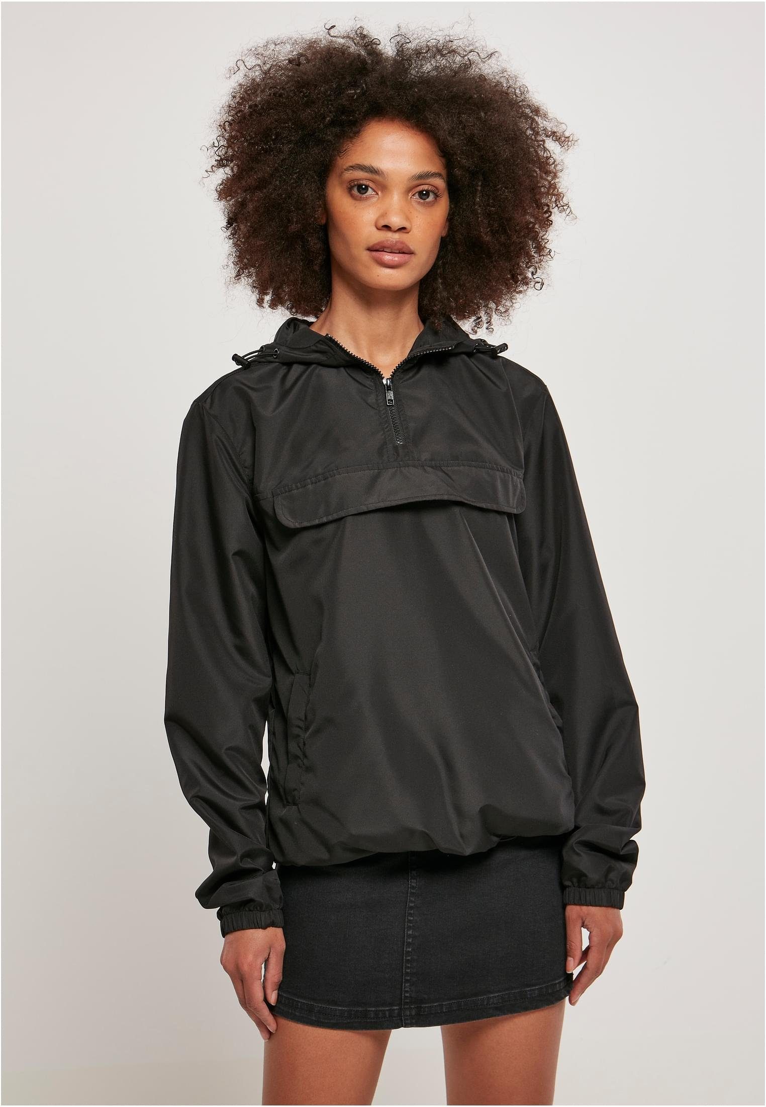 URBAN CLASSICS Outdoorjacke Damen Ladies Recycled Basic Pull Over Jacket (1-St) black