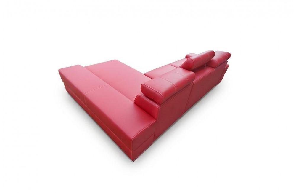 JVmoebel Ecksofa Designer Beiges Made Wohnzimmer Couch in L-Form Ecksofa Europe Neu, Möbel Rot Luxus