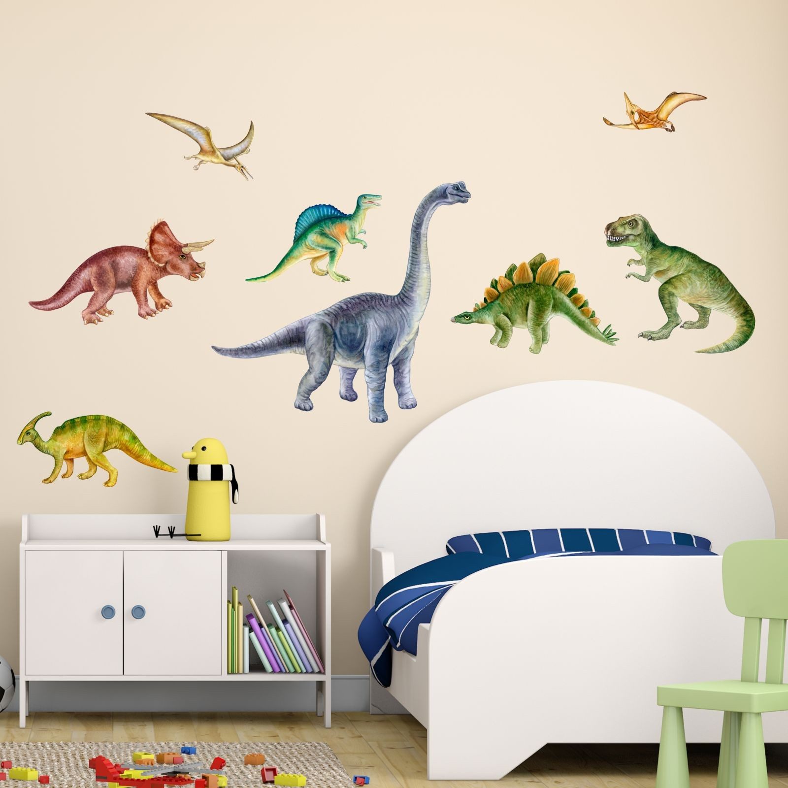 nikima Wandtattoo 234 Wandtattoo Dinosaurier - Größe 750 x 420 mm (PVC-Folie), In 6 vers. Größen