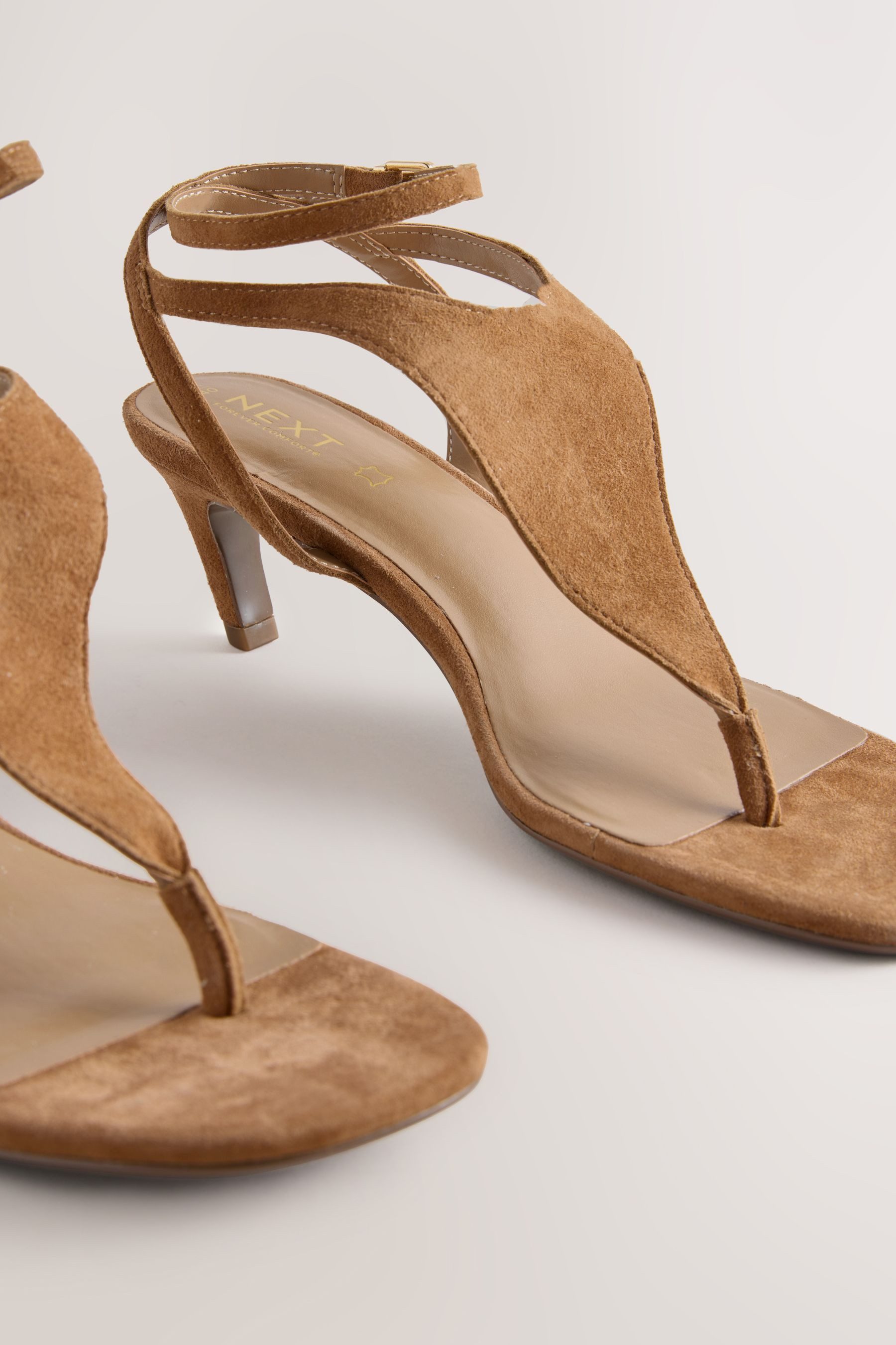 Next Forever Comfort® Absatzsandalen aus Velours Zehentrenner (1-tlg) günstig online kaufen