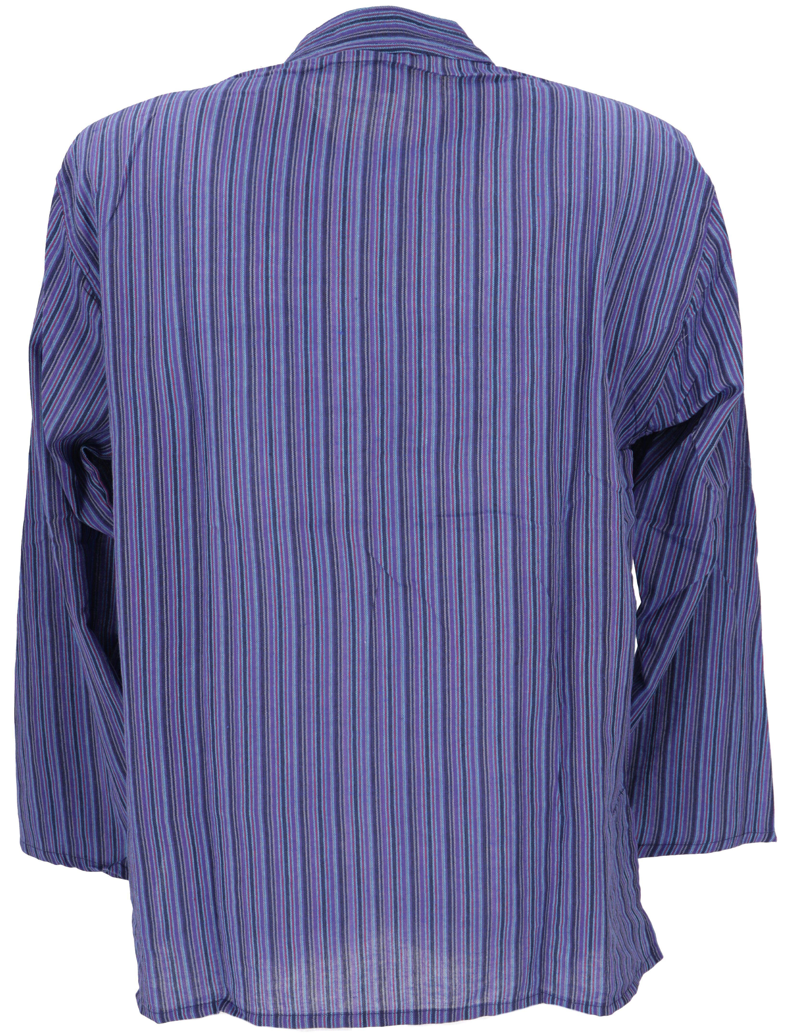 Guru-Shop Hemd & Shirt Nepal Fischerhemd, gestreiftes Goa Hippie Hemd,.. Re günstig online kaufen