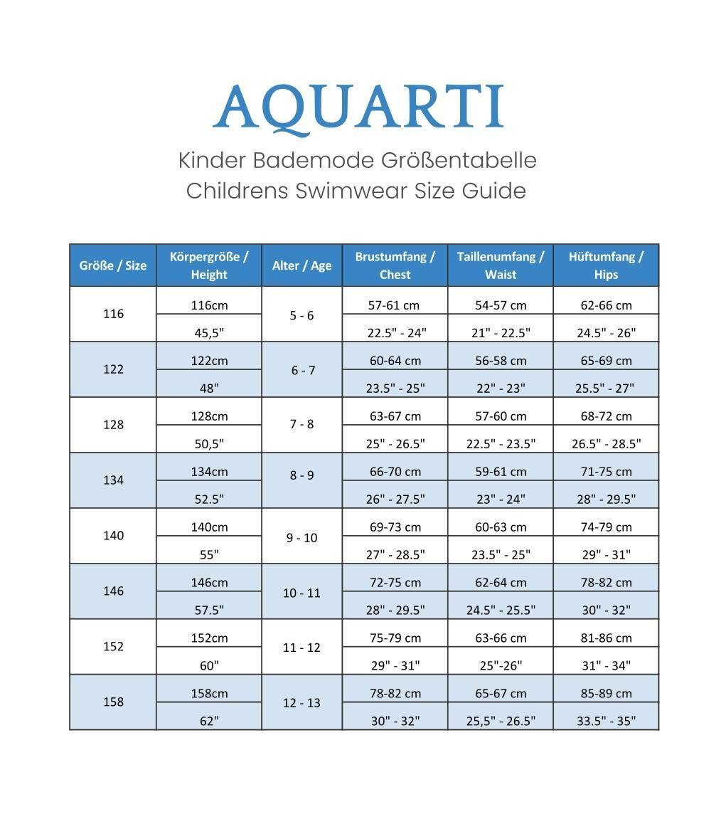 Aquarti Badeanzug Aquarti Mädchen Badeanzug mit Ringerrücken Print