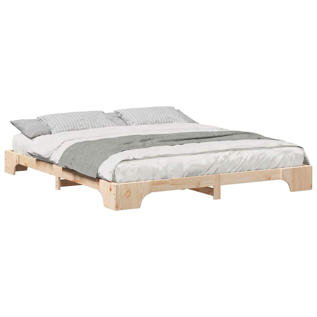 vidaXL Bett Bodenbettgestell Braun 180 x günstig online kaufen