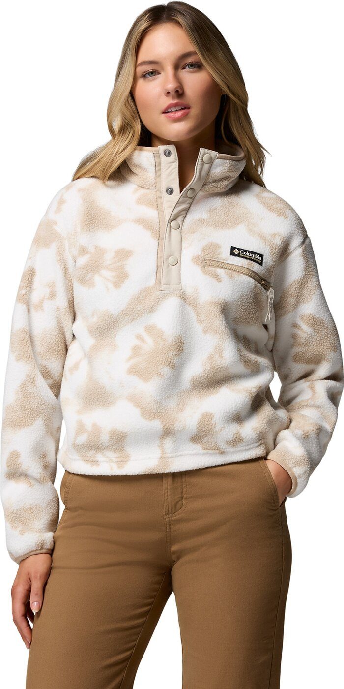 Columbia Sweatshirt Helvetia II Printed Cropped Half Sn SEA SALT, SPRAYFLOWER