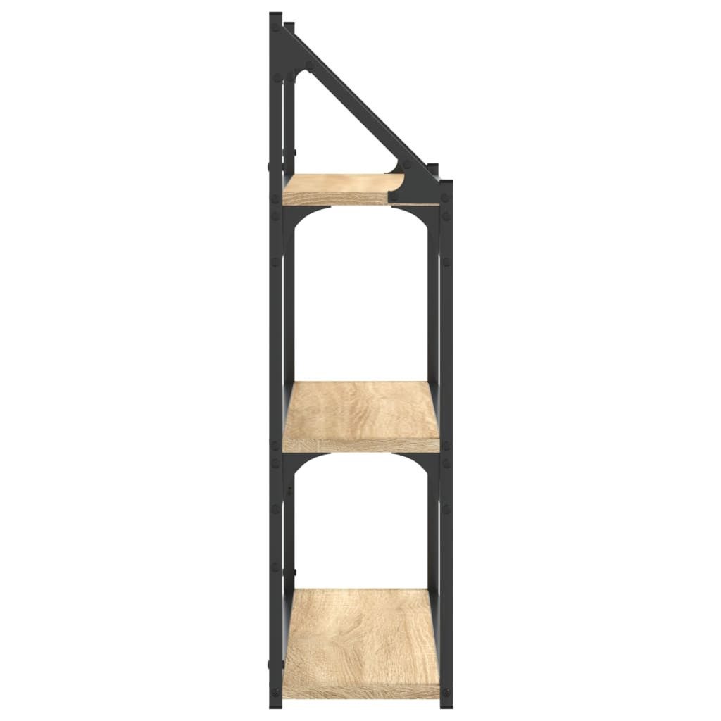 vidaXL Regal Wandregal 3 Fächer Sonoma-Eiche 60x21x78,5 cm Holzwerkstoff, 1-tlg. – Bild 5 von 5