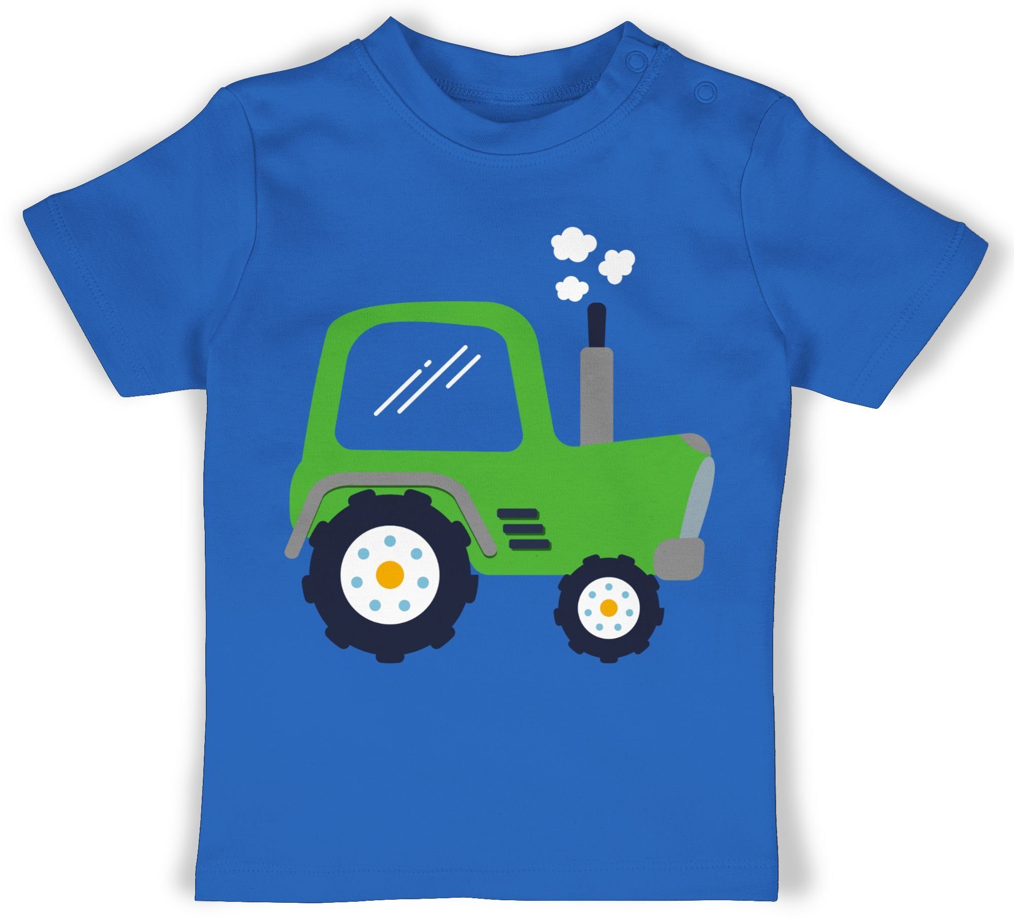 Shirtracer T-Shirt Kinder Traktor Grün Traktor 2 Royalblau