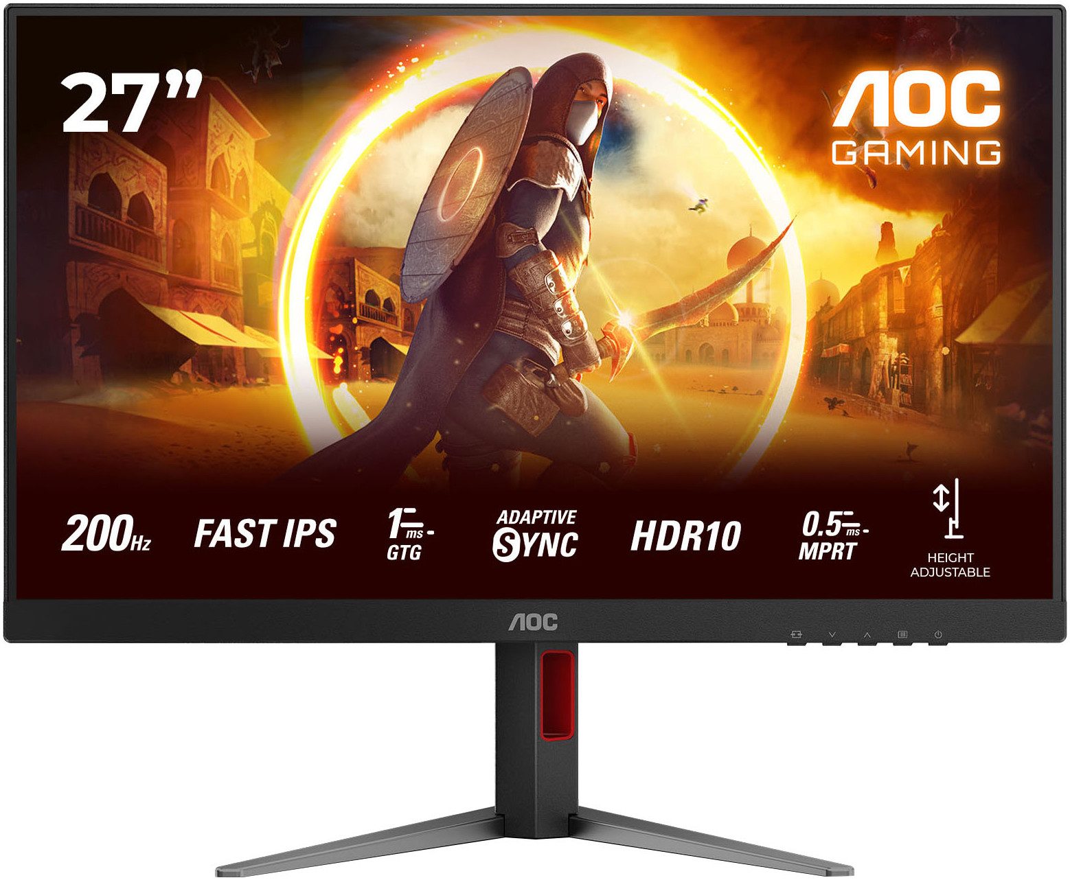 AOC 27G4HA Gaming-LED-Monitor (69 cm/27 ", 1920 x 1080 px, Full HD, 1 ms Reaktionszeit, 200 Hz, LED)