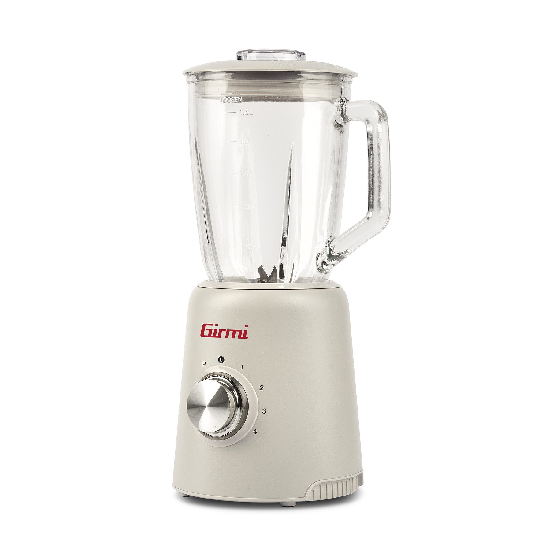 Girmi Standmixer FR9301, 1000 W, 4 Stufen, 1,5 l Glaskrug, 6 Edelstahlklingen, Eiscrusher, Pulse