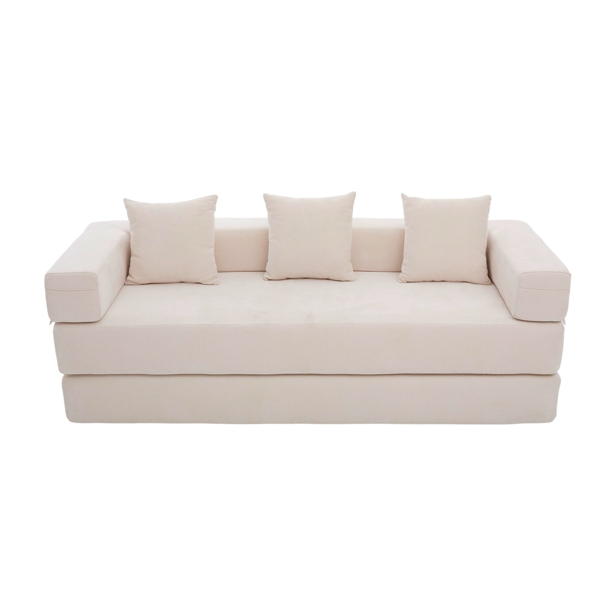 LVHOM Loungesofa 3 Sitzer Sofa mit Schlaffunktion, Formveränderung, mit Sei günstig online kaufen
