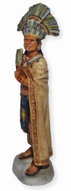 Castagna Dekofigur Native American Figur Moctezuma II. H 19 cm mit Kopfschmuck Herrscher des Reich der Azteken Dekofigur