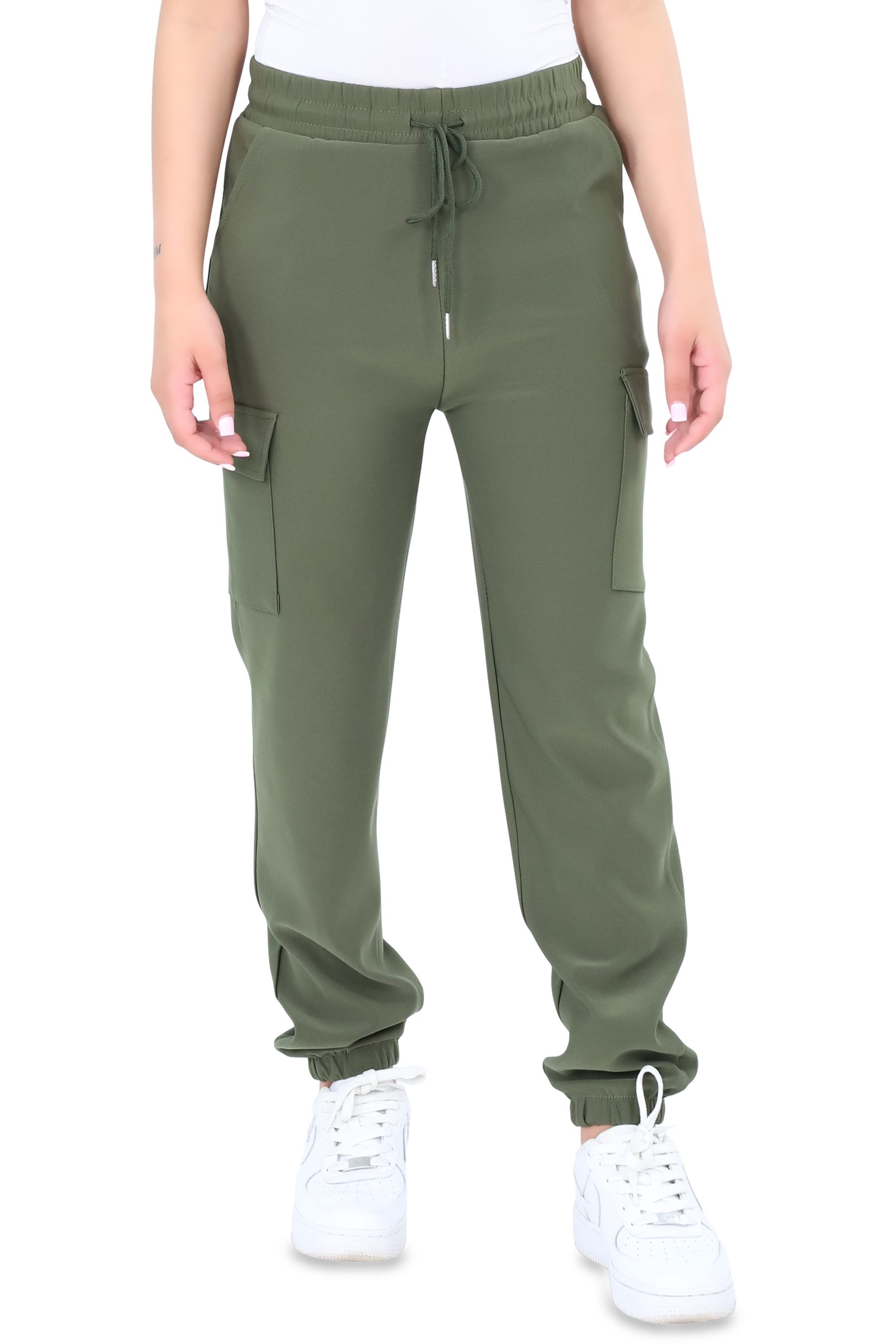 malito more than fashion Jogginghose malito Damen Jogginghose mit elastischem Beinabschluss und Seitentasch Freizeithose Sweathose Loose Fit mit Seitentaschen