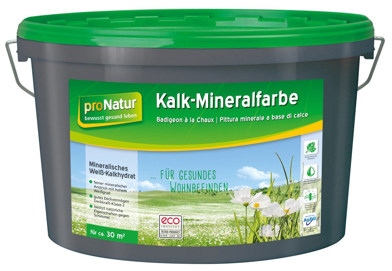 Pronatur Wandfarbe Pronatur Kalk-Mineralfarbe 5 L weiß