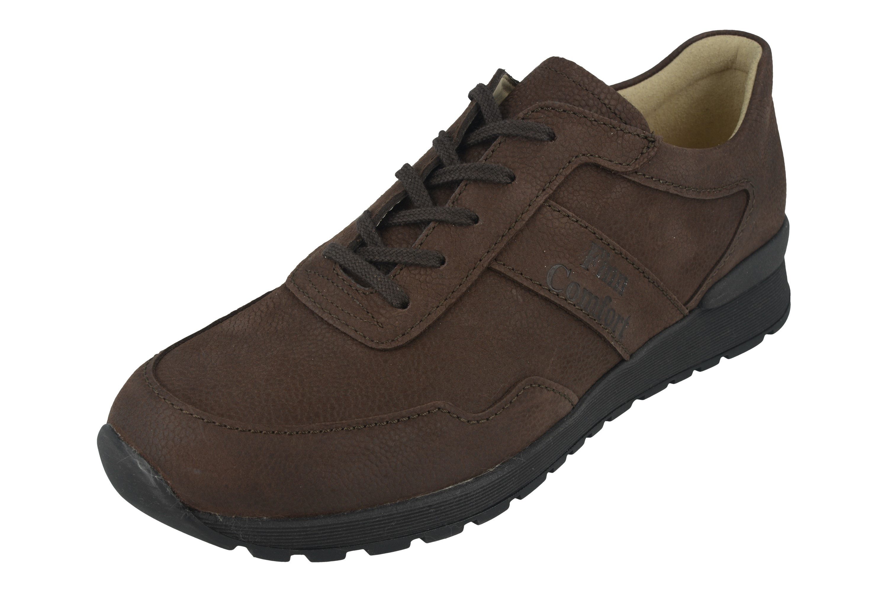 Finn Comfort FINN COMFORT Prezzo Herren Halbschuhe dunkelbraun Nubukleder - Größe: Schnürschuh Wechselfußbett