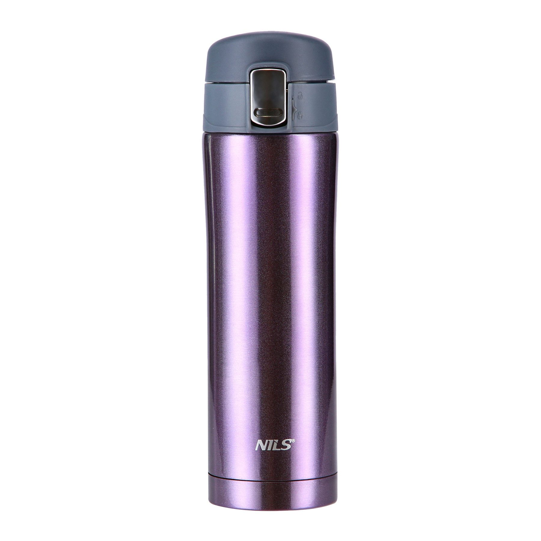 Nils Thermobecher Thermoflasche Trinkflasche 500ml mit Auslaufsicherung, isolierend und mit Auslaufsicherung