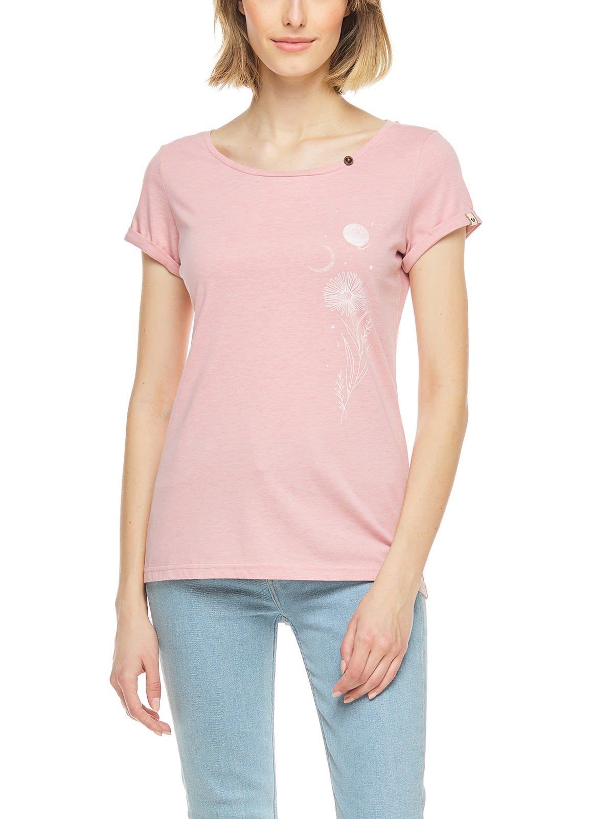 Ragwear T-Shirt Ragwear W Florah Chamomile Organic Damen Dusty Pink