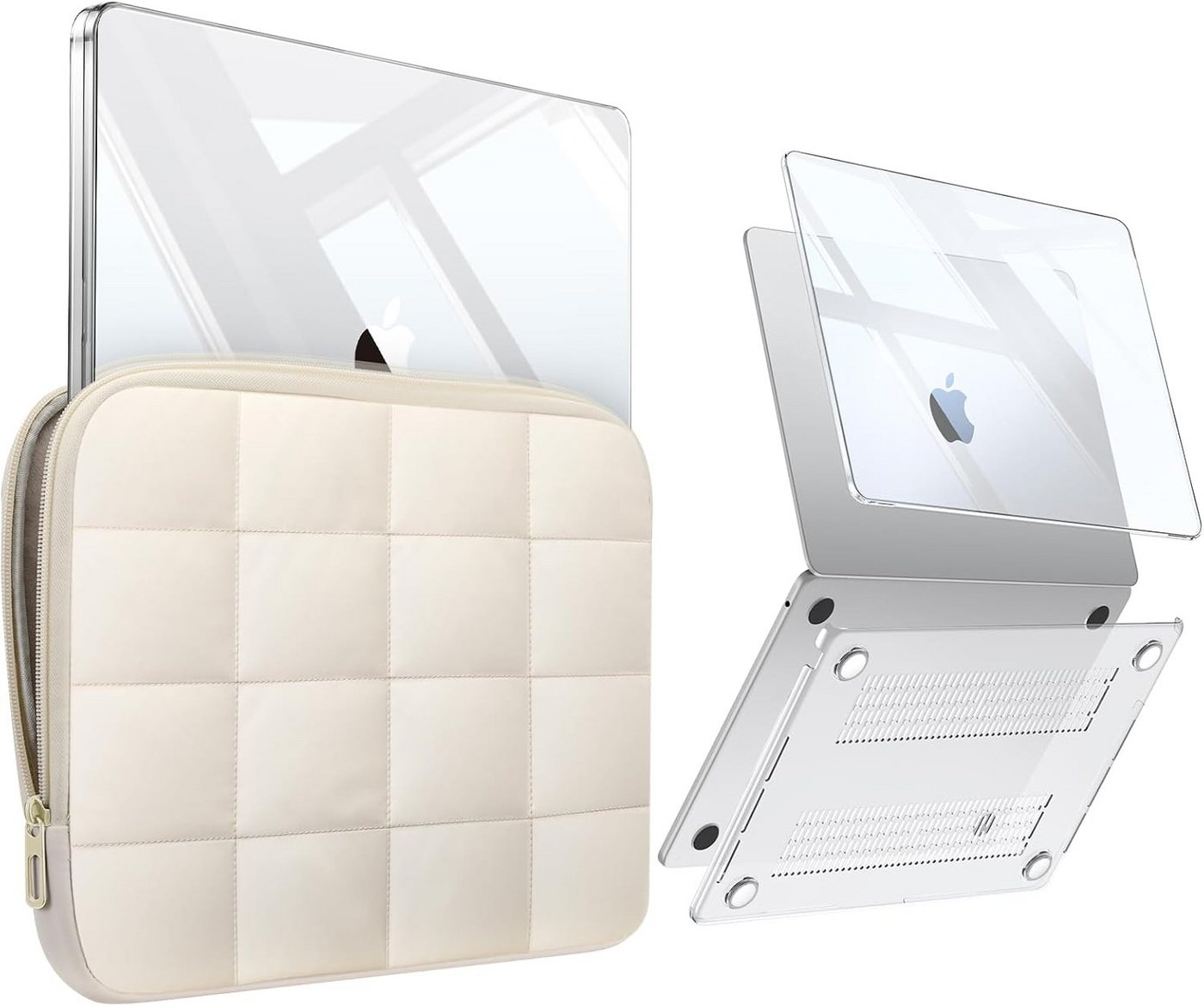 Fintie Laptop-Hülle für MacBook Air 13.6'' M5 M4 M3 M2 (2026-2022) A3449 A3240 A3113 A2681, Ultradünne Hartschale Hülle und Laptoptasche für MacBook Air 13.6 Zoll