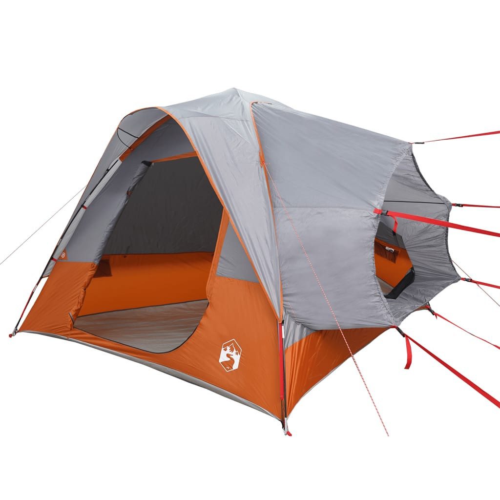 vidaXL Vorzelt NA Autozelt 4 Personen Grau und Orange Wasserfest Camping Outdoor