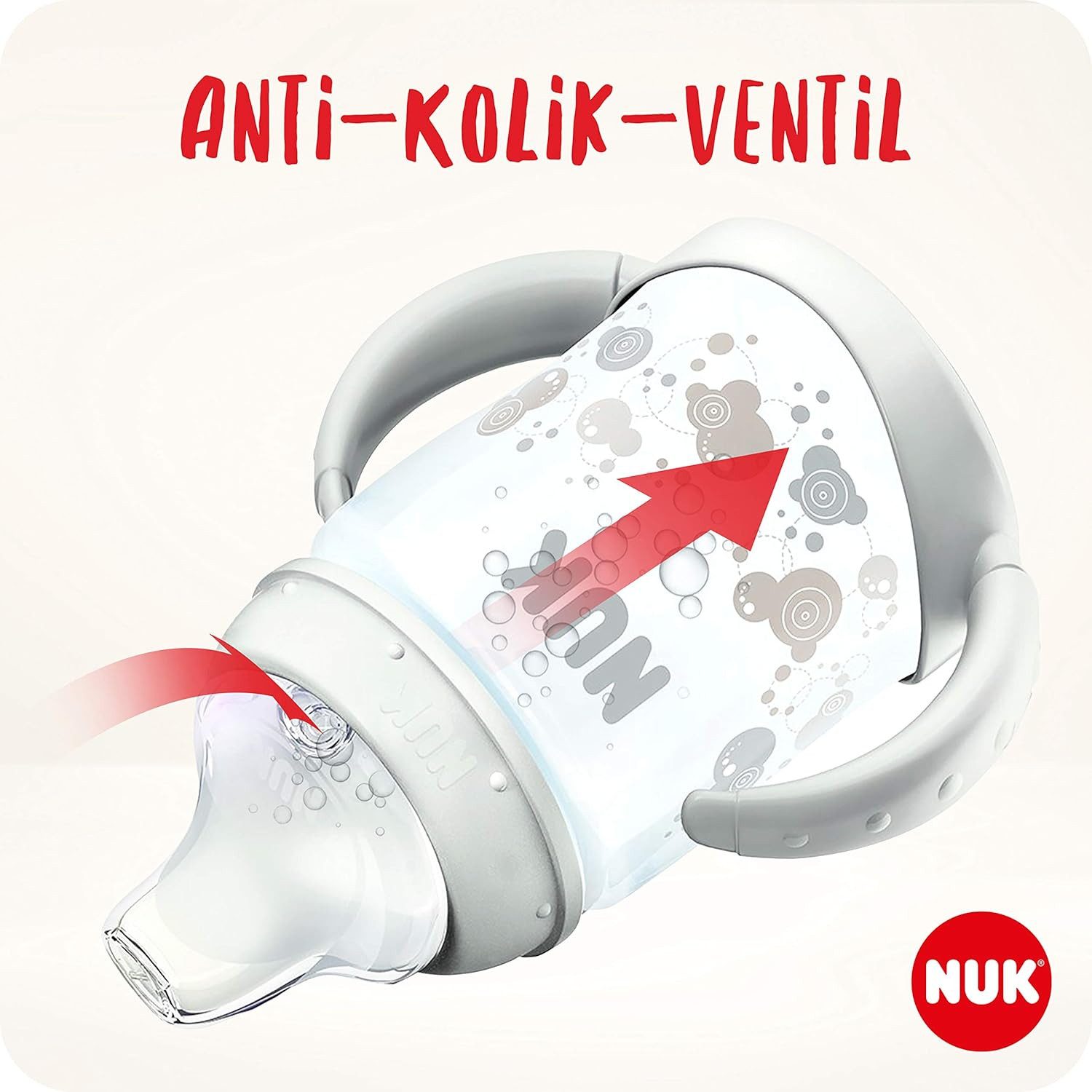 NUK Trinkflasche NUK Trinklernflasche 150ml – Fische-Motiv, leicht & sicher