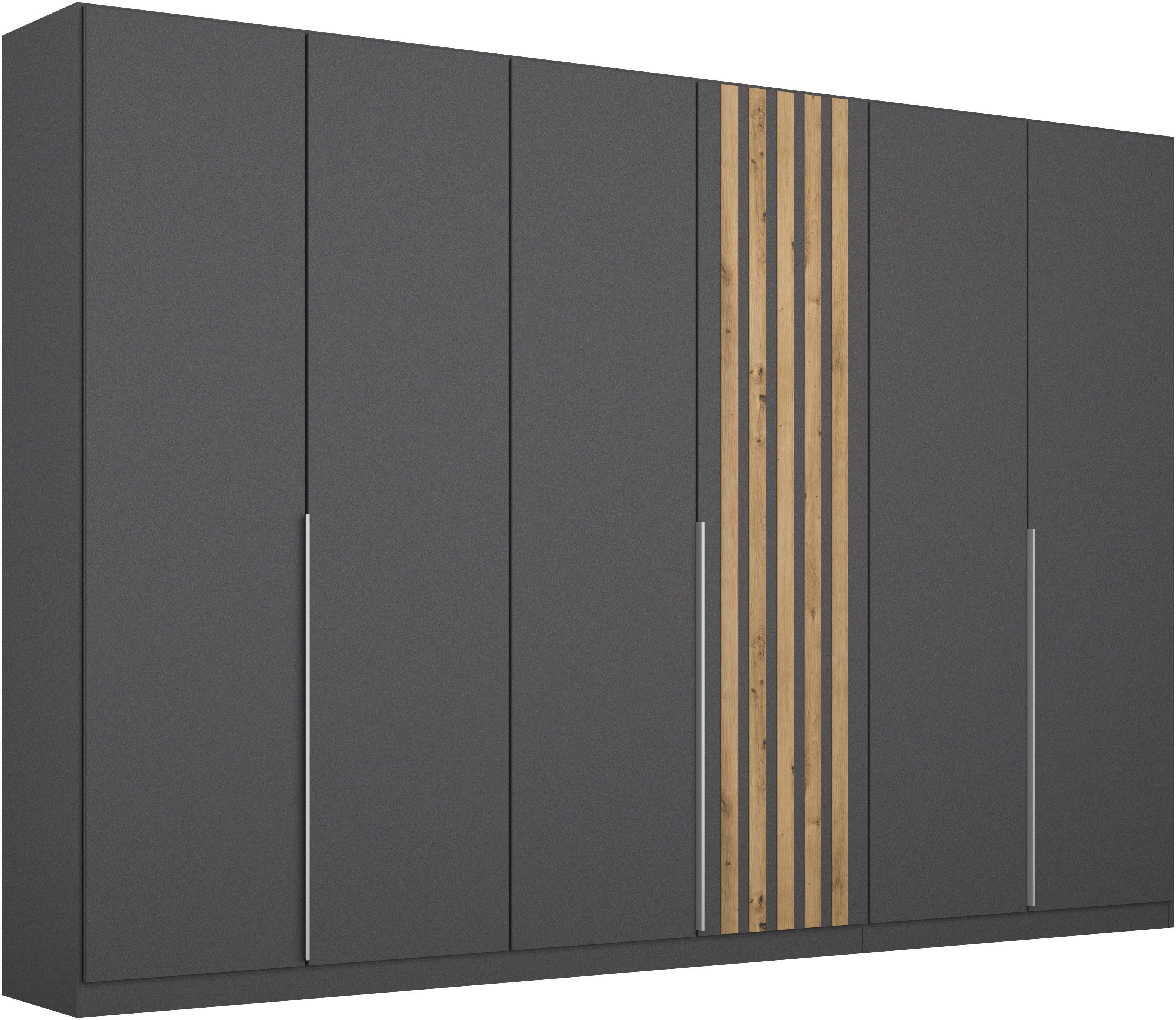 rauch Drehtürenschrank Kleiderschrank Schrank Garderobe Breiten 181/226/271 cm LAMELLA (3 verschiedene Ausstattungen BASIC/CLASSIC/PREMIUM (inkl. SOFT-CLOSE) elegante Lamellen-Auflage in 3D Akustikpaneel Optik MADE IN GERMANY