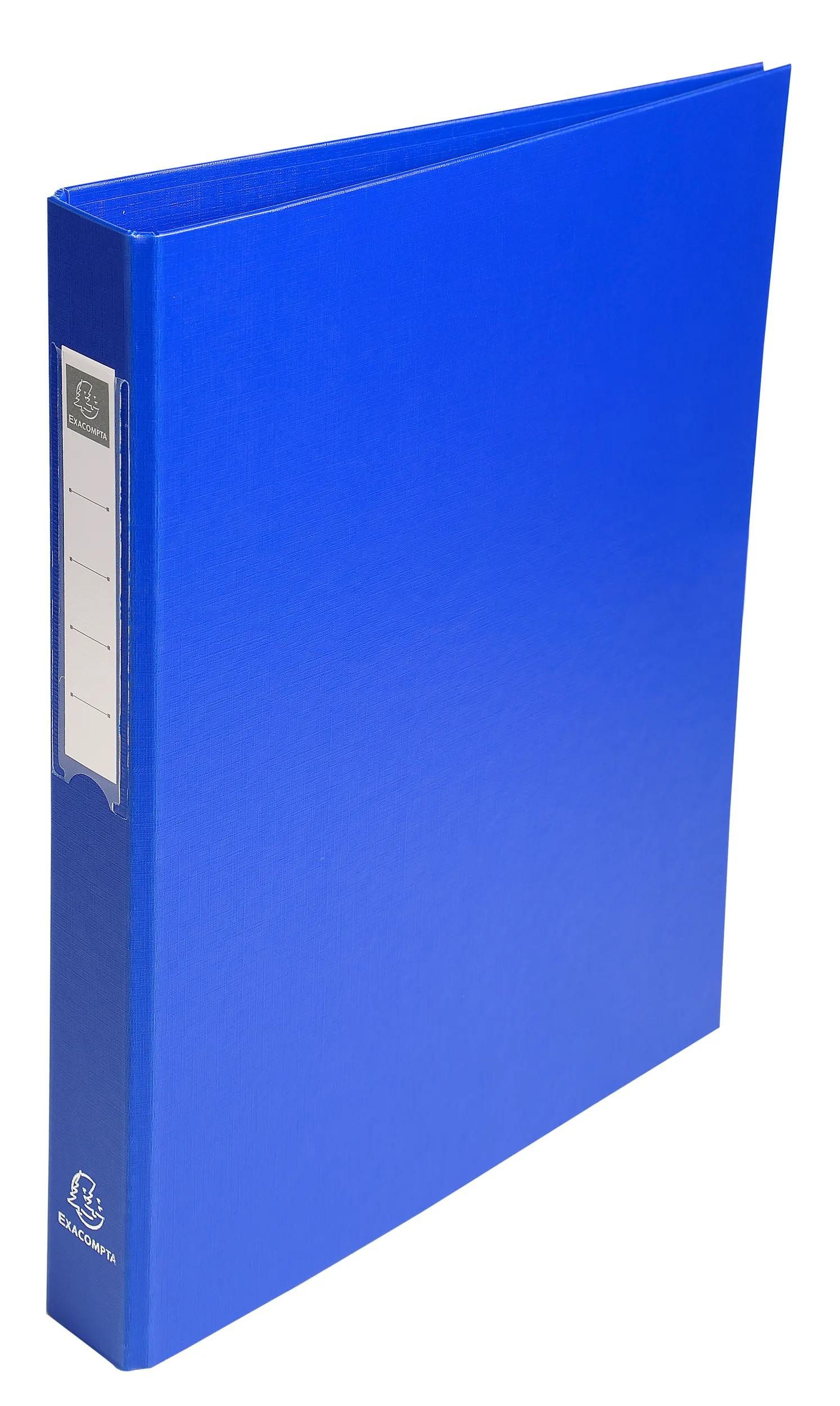 Ringbuchmappe 10x Ringbuch Karton 18mm PP 4Ring 25mm Rücken 40mm A4 Blau 51382E