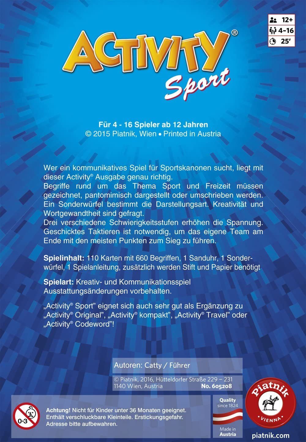 Piatnik Spiel Activity Sport, Brettspiel