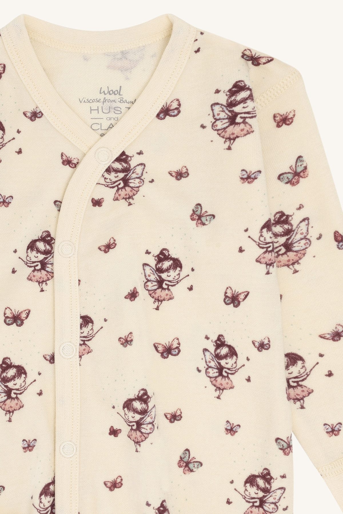Hust & Claire Strampler HCManu Fairy Woll-Overall (1-tlg) HCManu Fairy Woll-Overall mit Feenmotiv – Off White