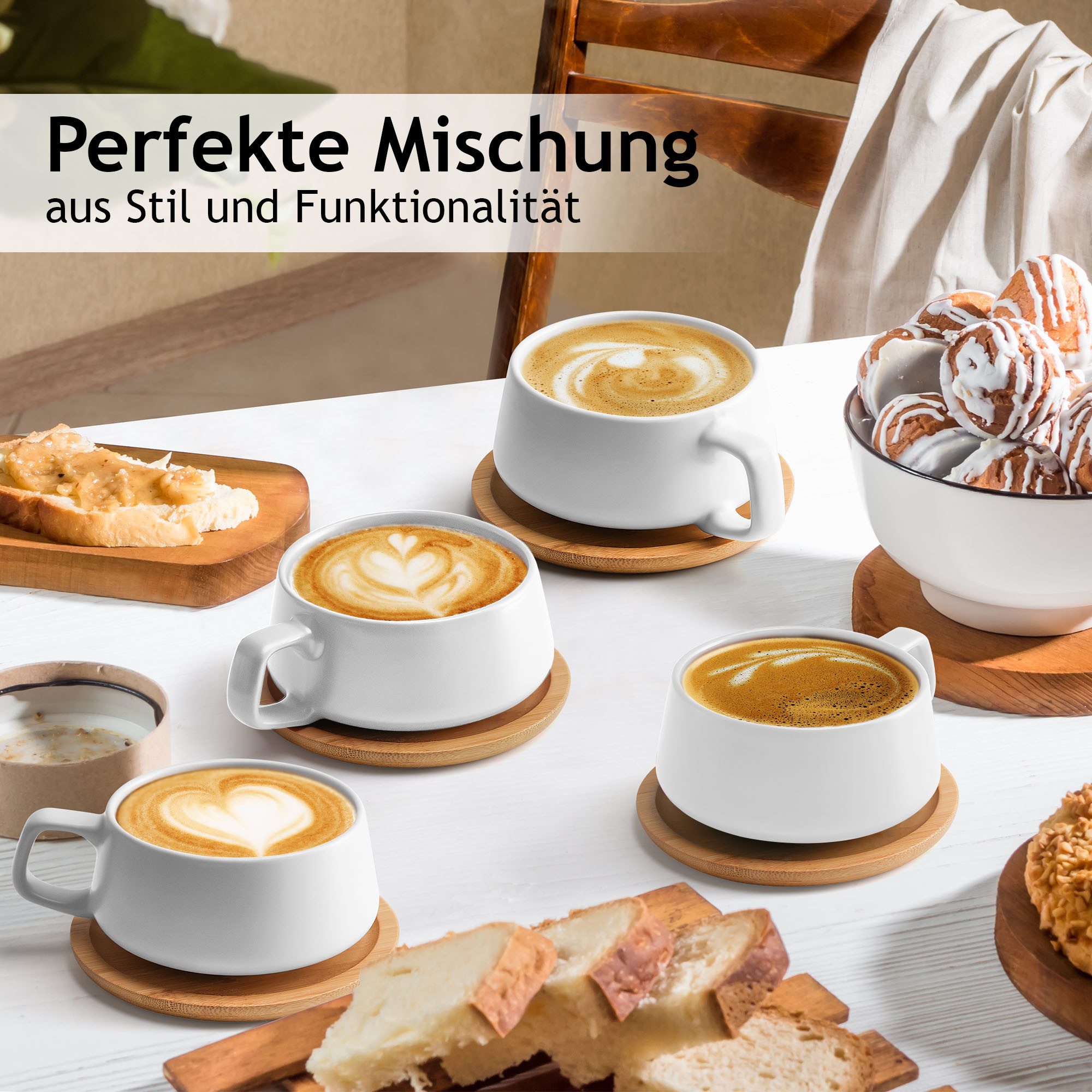 MiaMio Cappuccinotasse Cappuccino Cups (Luxe Collection)