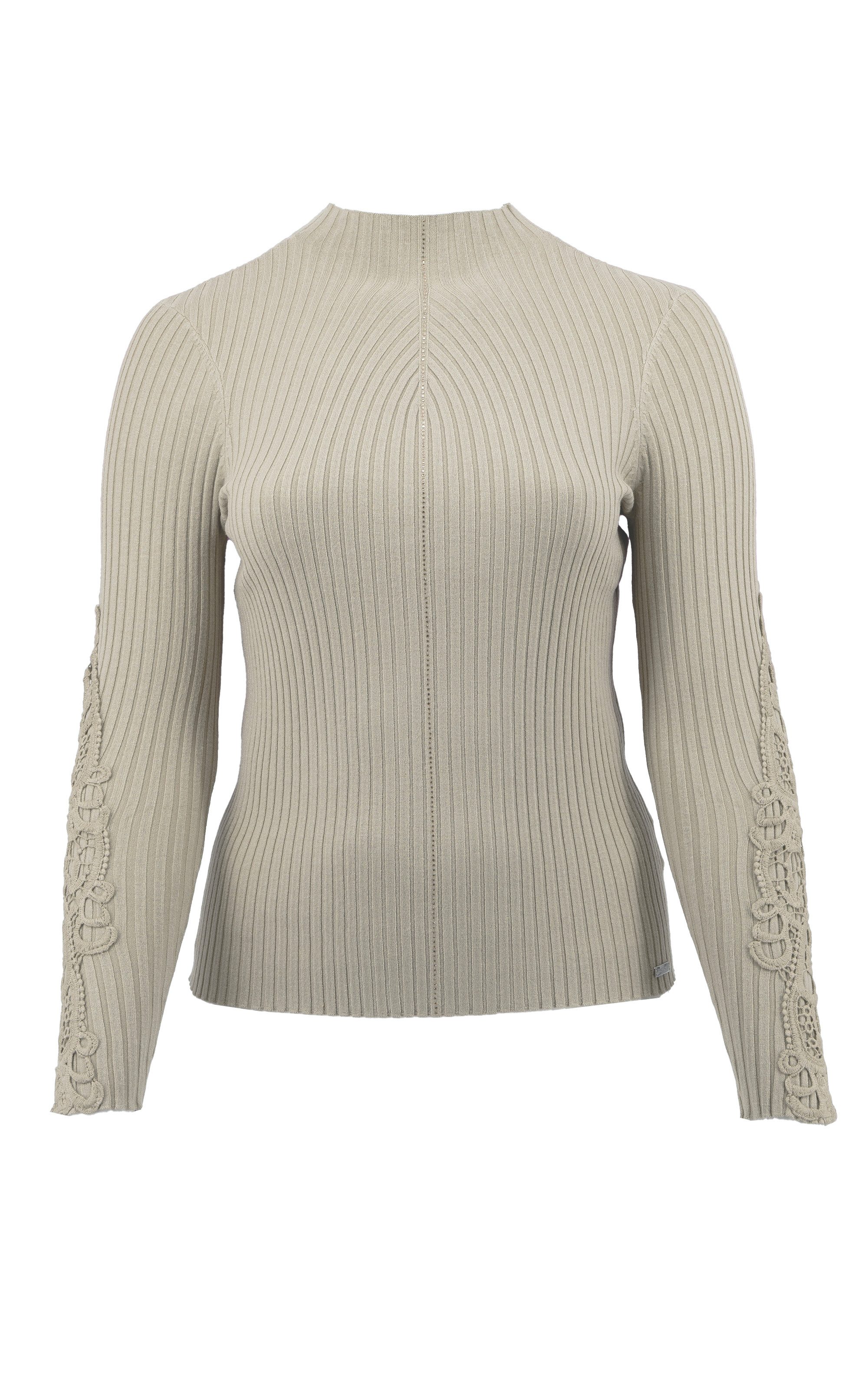 Passioni Strickpullover mit Spitzendetails an den günstig online kaufen