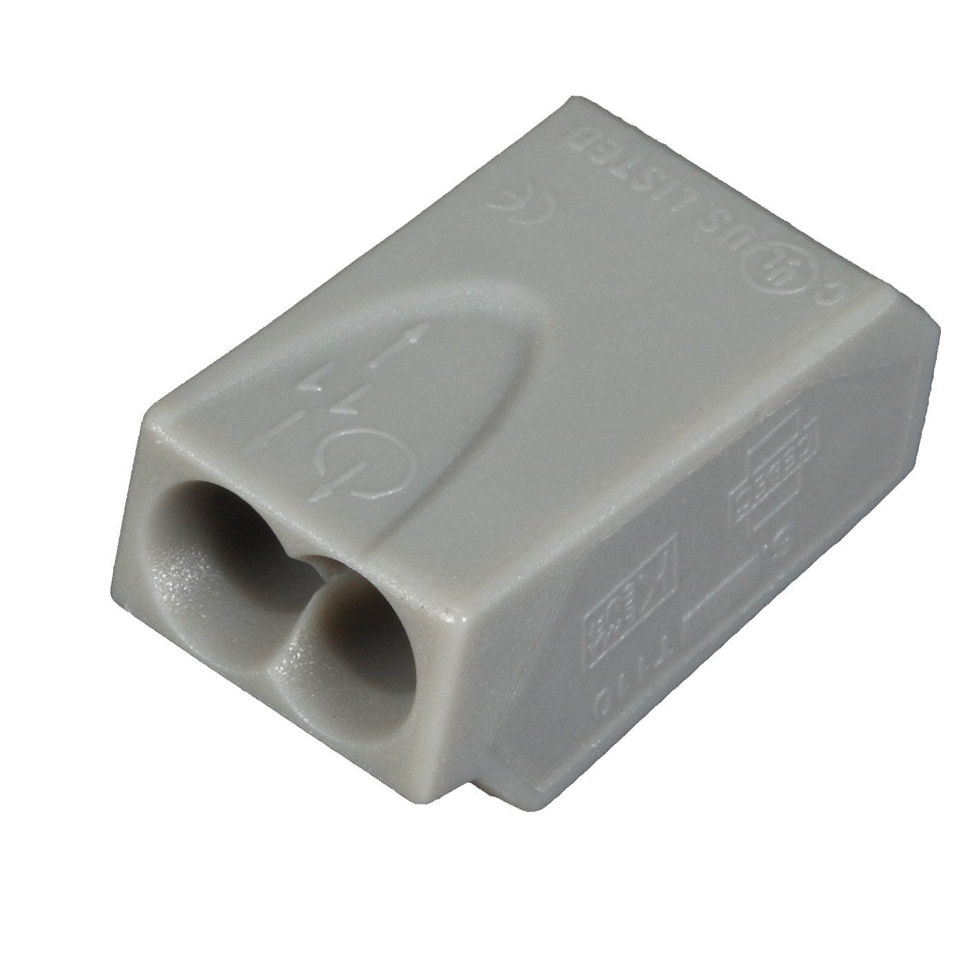 Verbindungsklemme Schraubenlose Dosenklemme Steckklemme 2 x 1,0 - 2,5 mm², grau