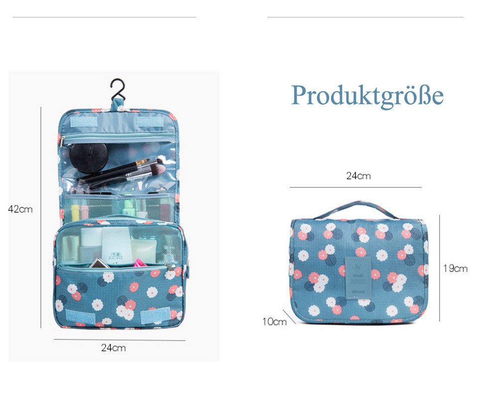 Coonoor Kulturbeutel Reise Kulturtasche zum Aufhängen, Herren Damen, für Makeup,Toilettenartikel – Bild 5 von 5