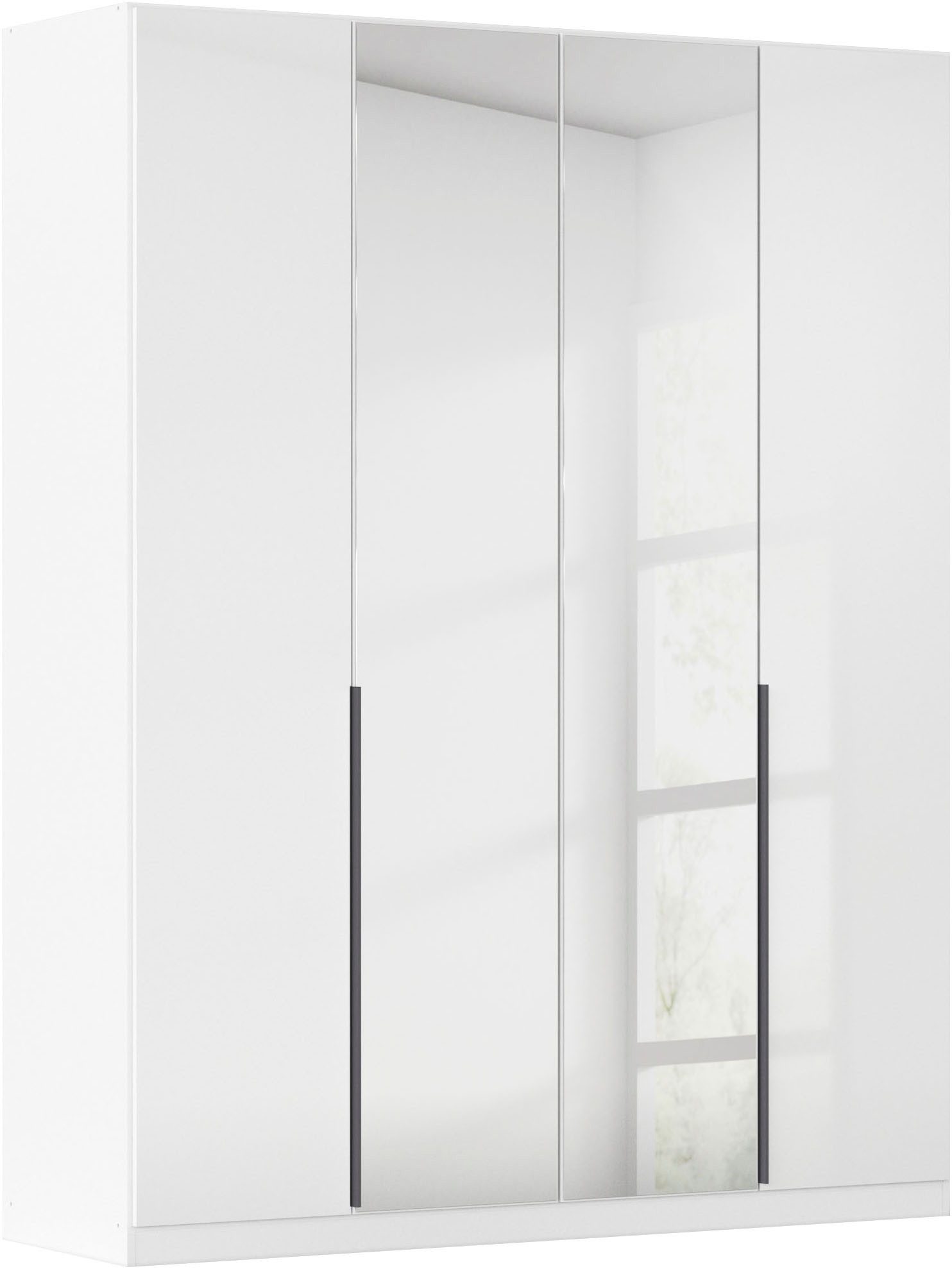 OTTO home Drehtürenschrank Kleiderschrank Schrank Garderobe AGORDO mit Dekor- oder Hochglanzfront (in zwei Griff-Farben, Breiten 91-405 cm) durchdachte Innenausstattung, in 8 Breiten und 2 Höhen MADE IN GERMANY