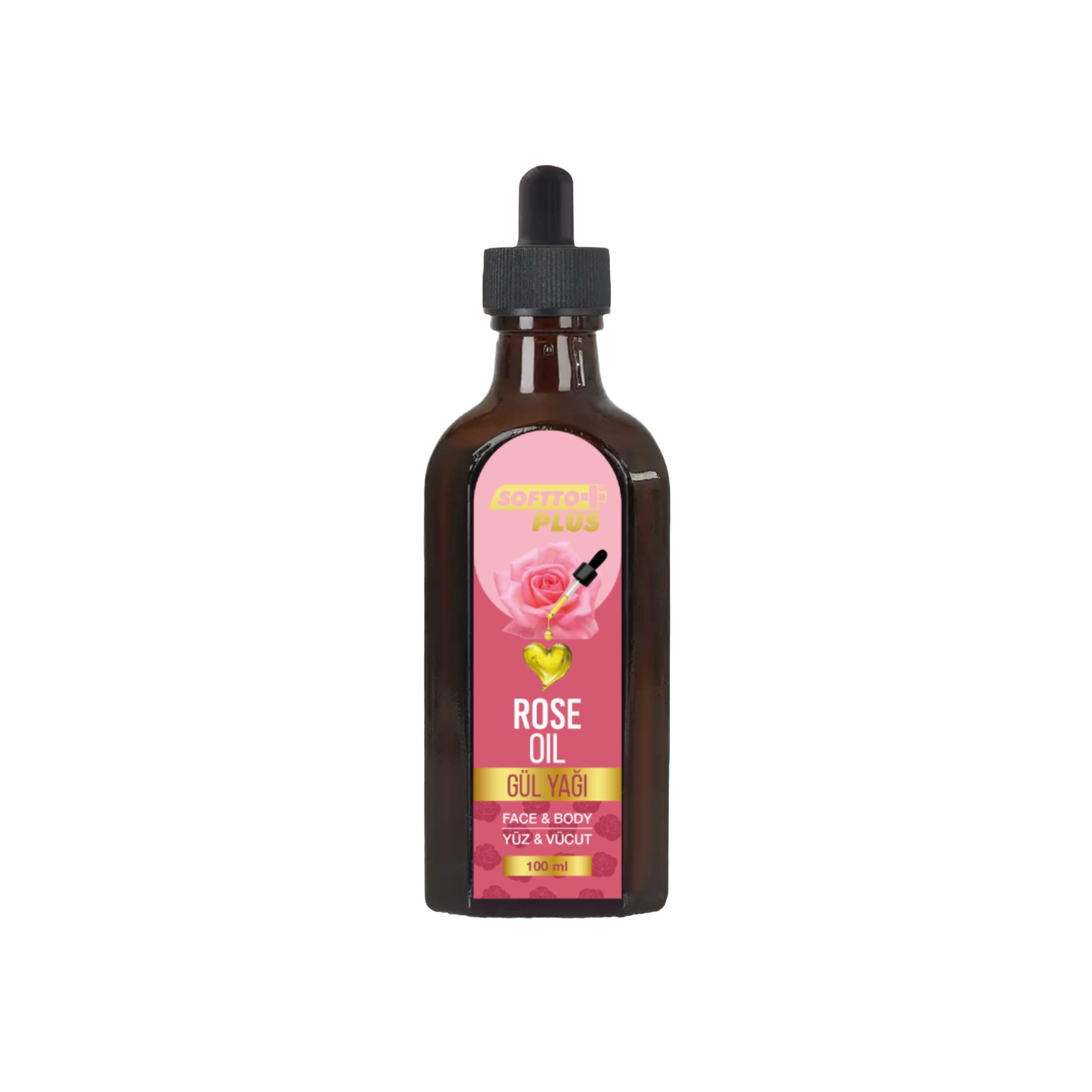 Softto Plus Gesichtsöl Softto+Plus Rosenöl - 100ml für Gesicht & Körper