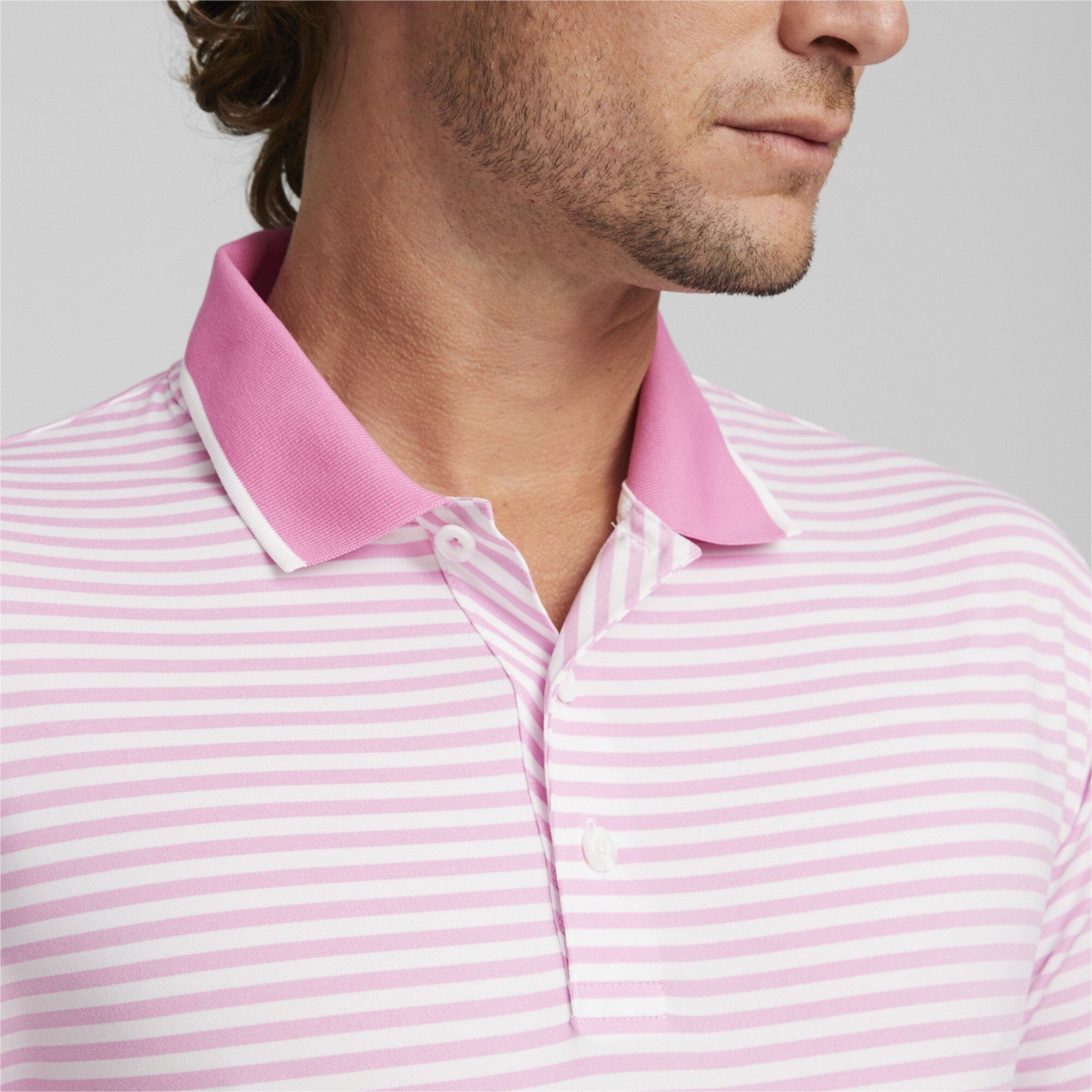 Golfpolo Herren PUMA Poloshirt Mattr Feeder Pink