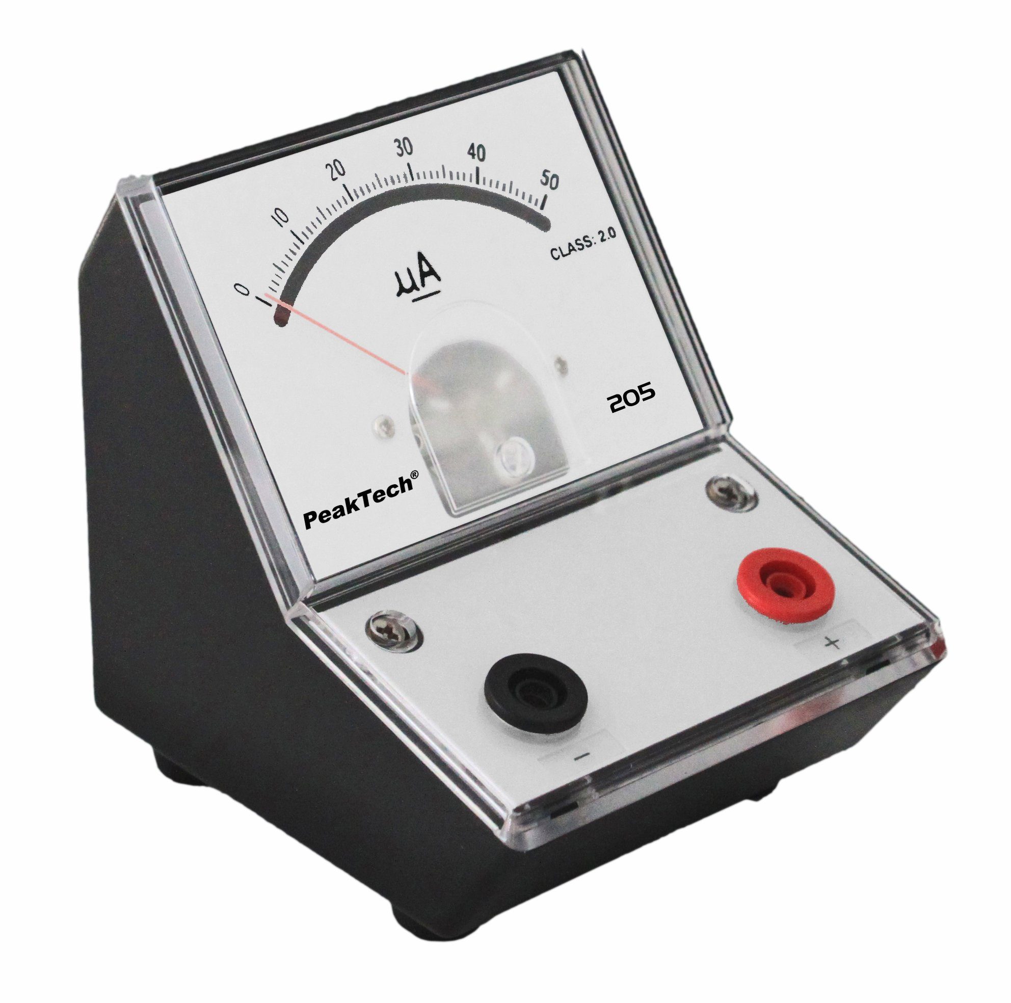 PeakTech Strommessgerät 0 0-50), 1-tlg. PeakTech 205-01: 50 µA (ED-205 - Analog-Amperemeter P