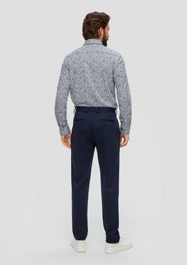s.Oliver BLACK LABEL Langarmhemd Jerseyhemd mit All-over-Print Blende