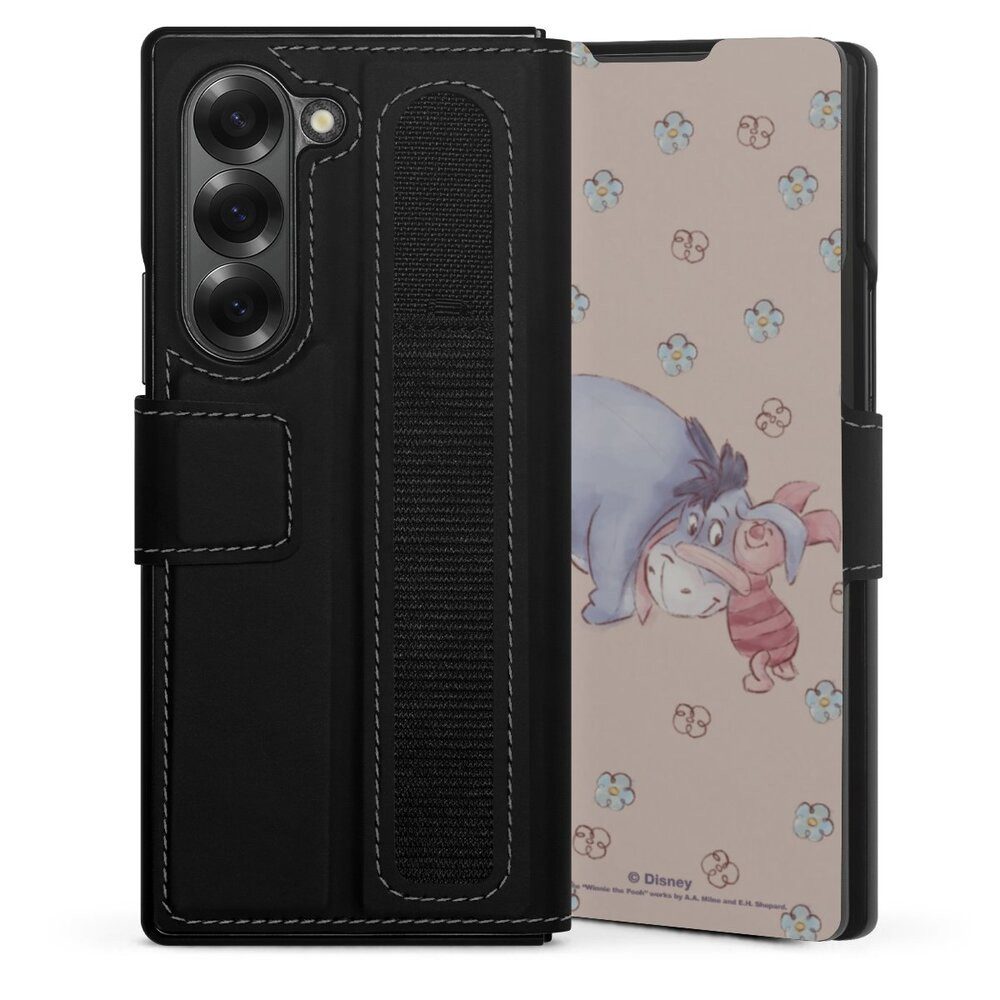 DeinDesign Handyhülle Disney Winnie Puuh Ferkel Esel I ahh und Ferkel, Samsung Galaxy Z Fold 6 Hülle Handy Flip Case Wallet Cover